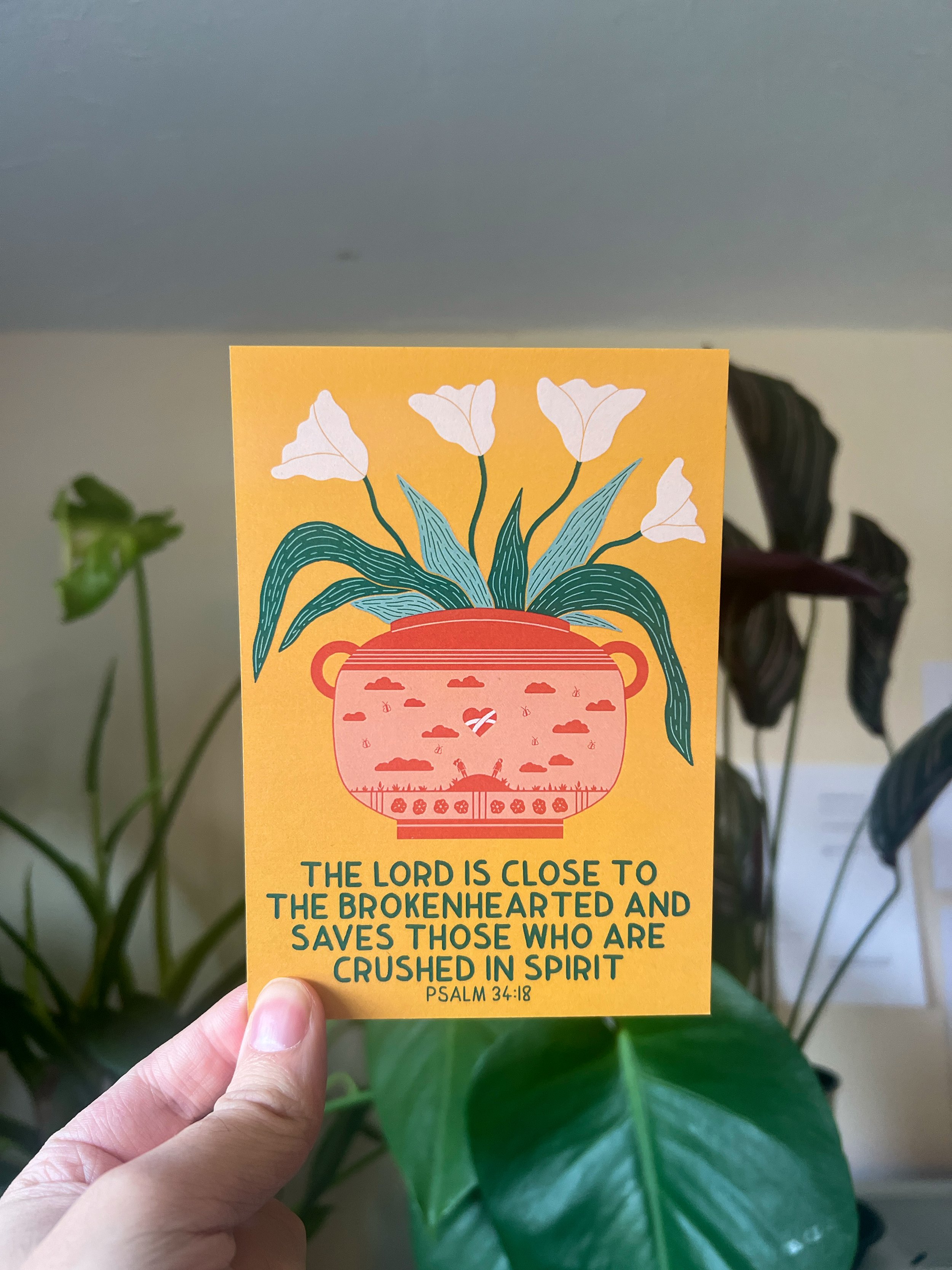 Psalm 34:18 Postcard