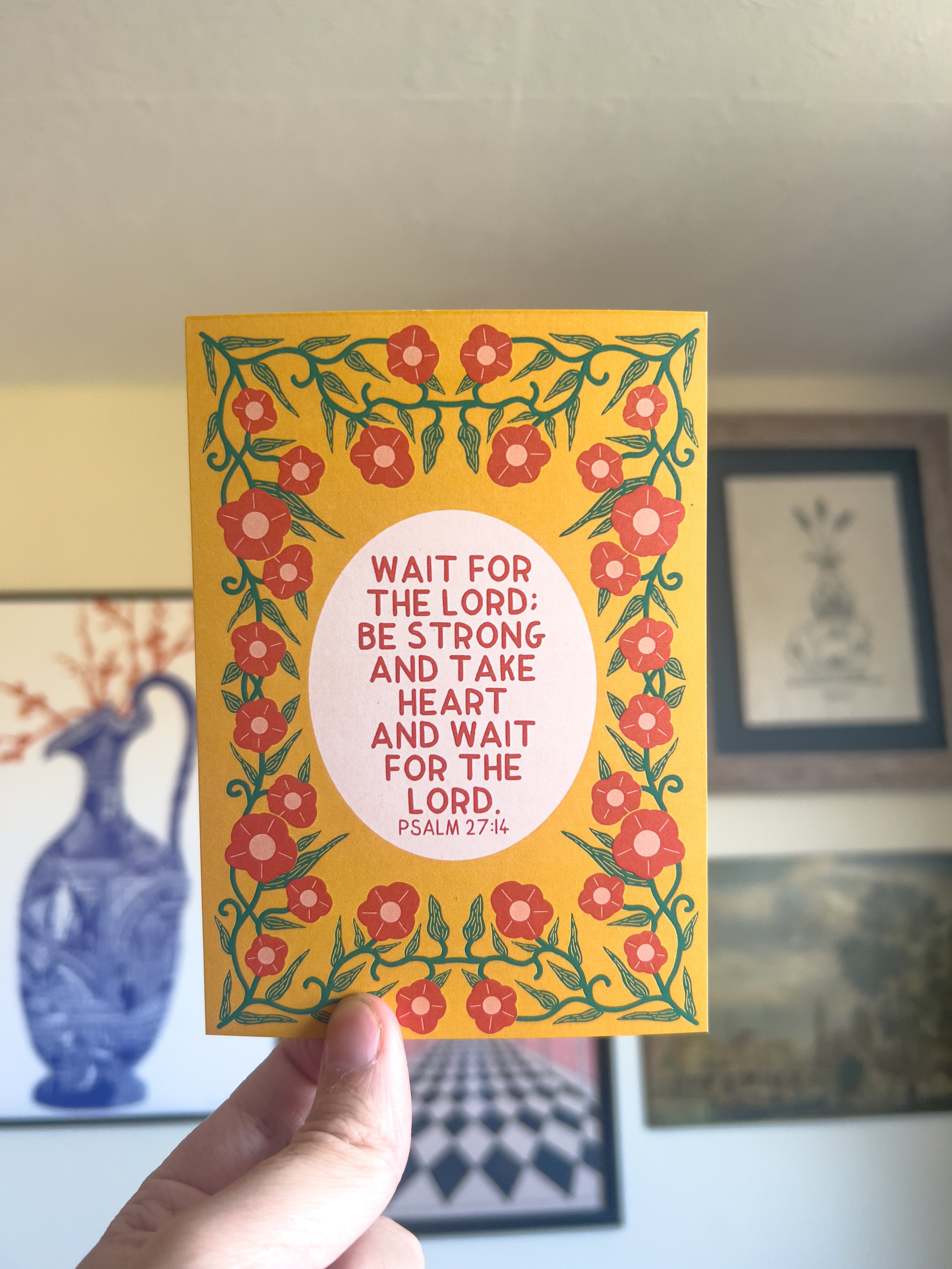 Psalm 27:14 Postcard