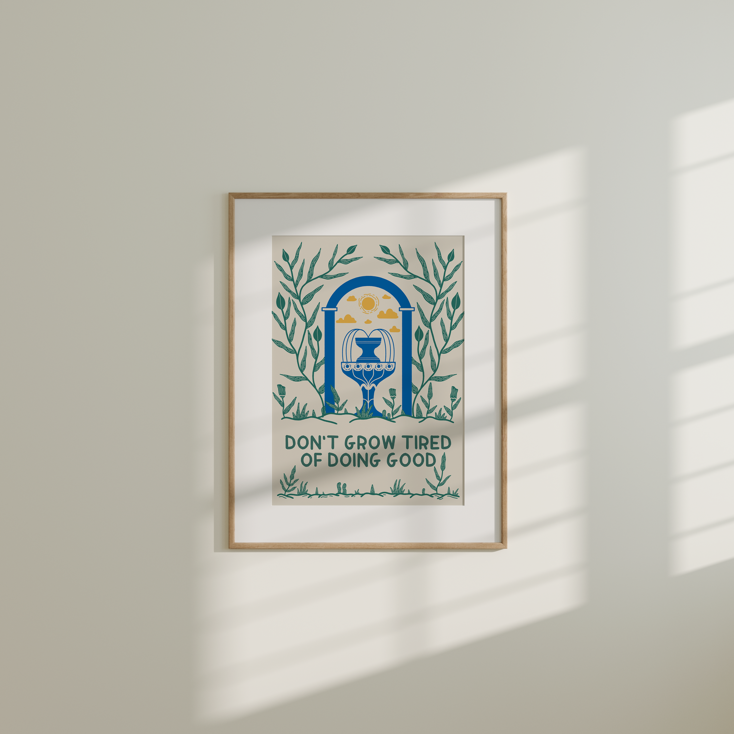 Don't grow tired of doing good