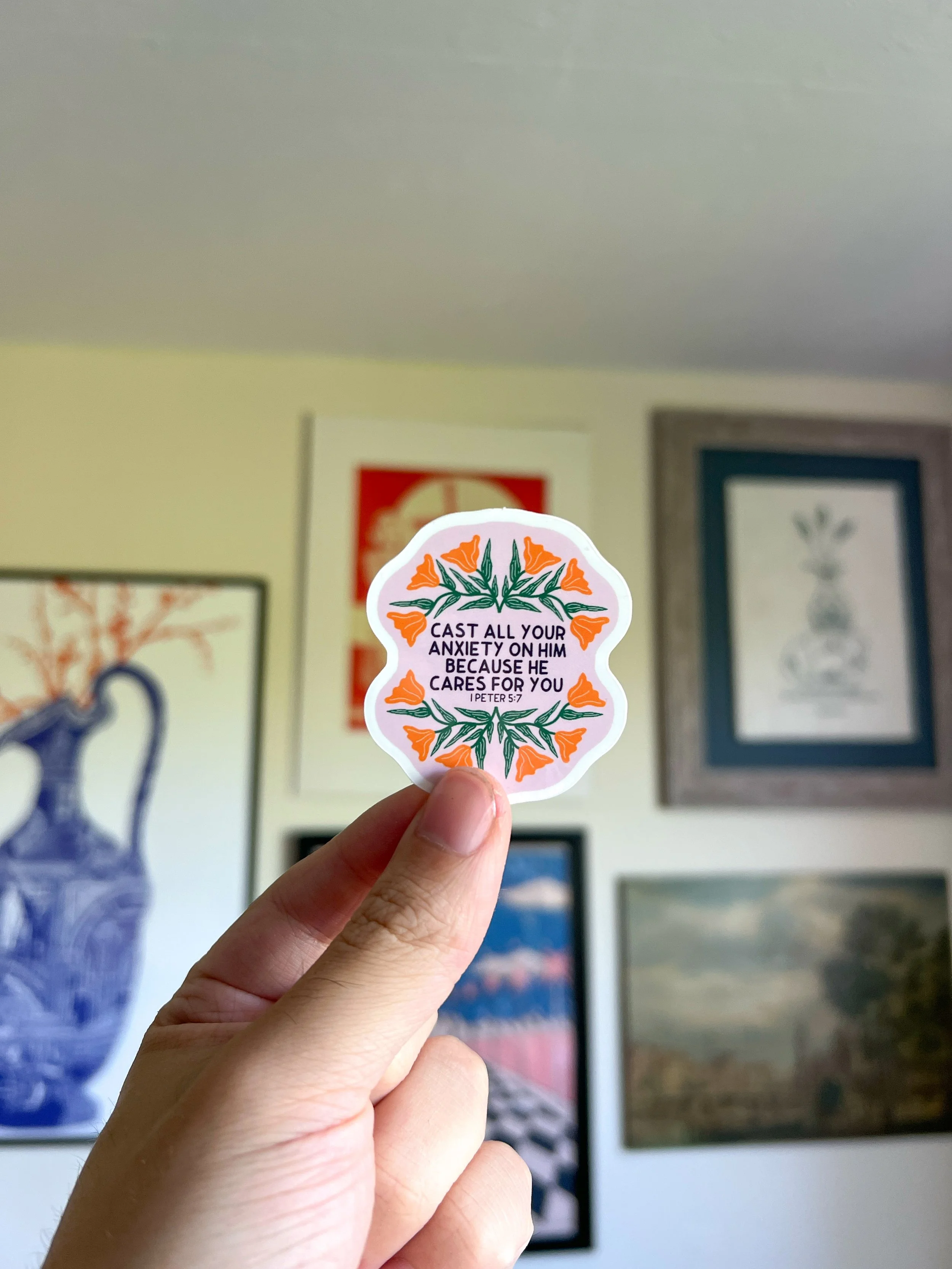 Cast all your anxiety on Him because He cares for you