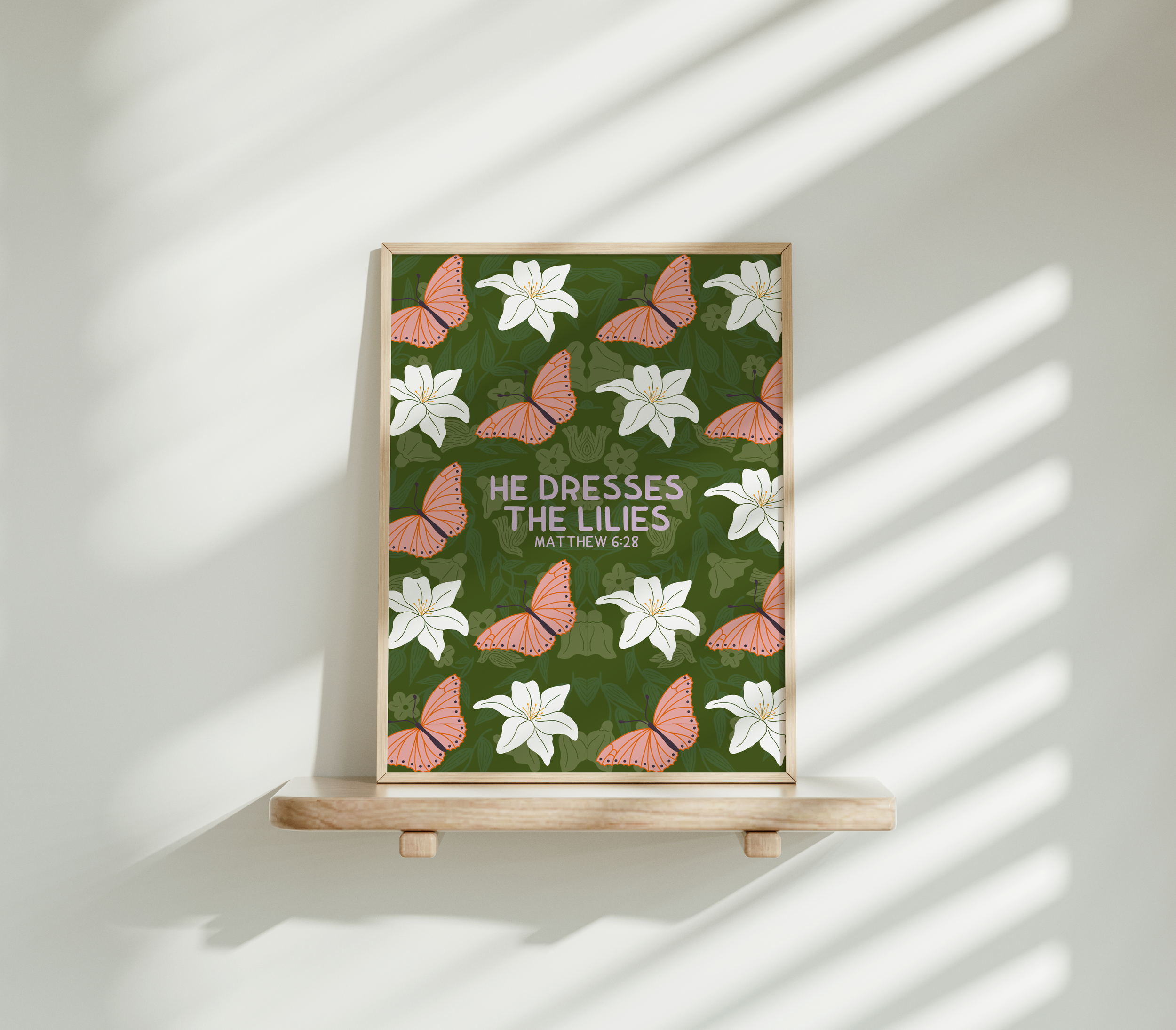 He dresses the lilies