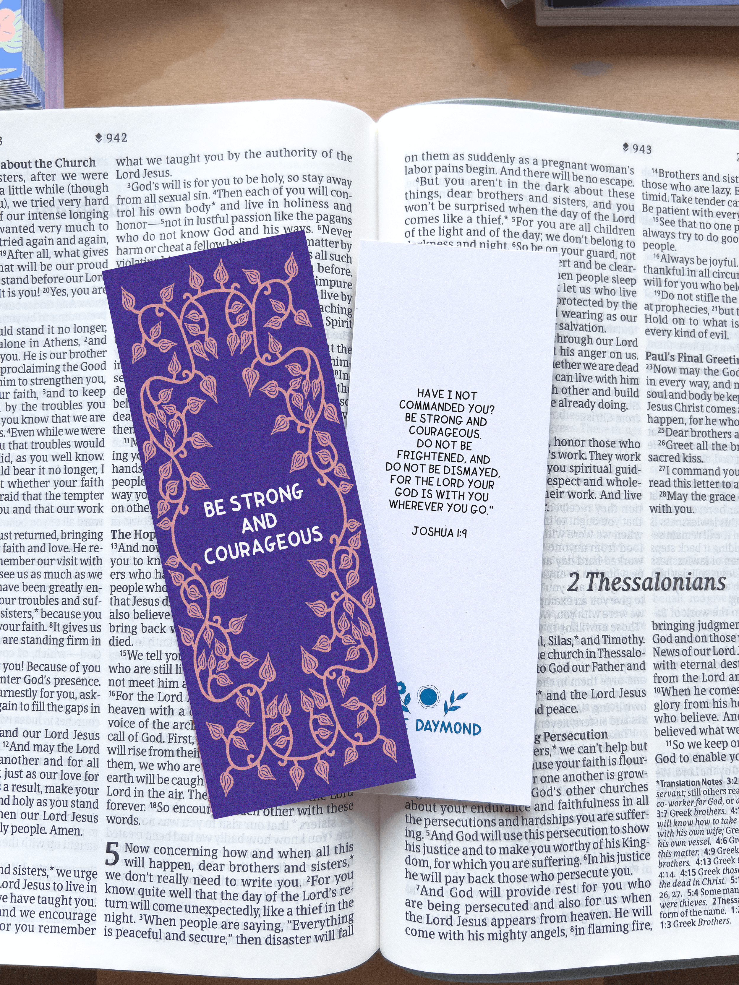 Be Strong and Courageous Bookmark