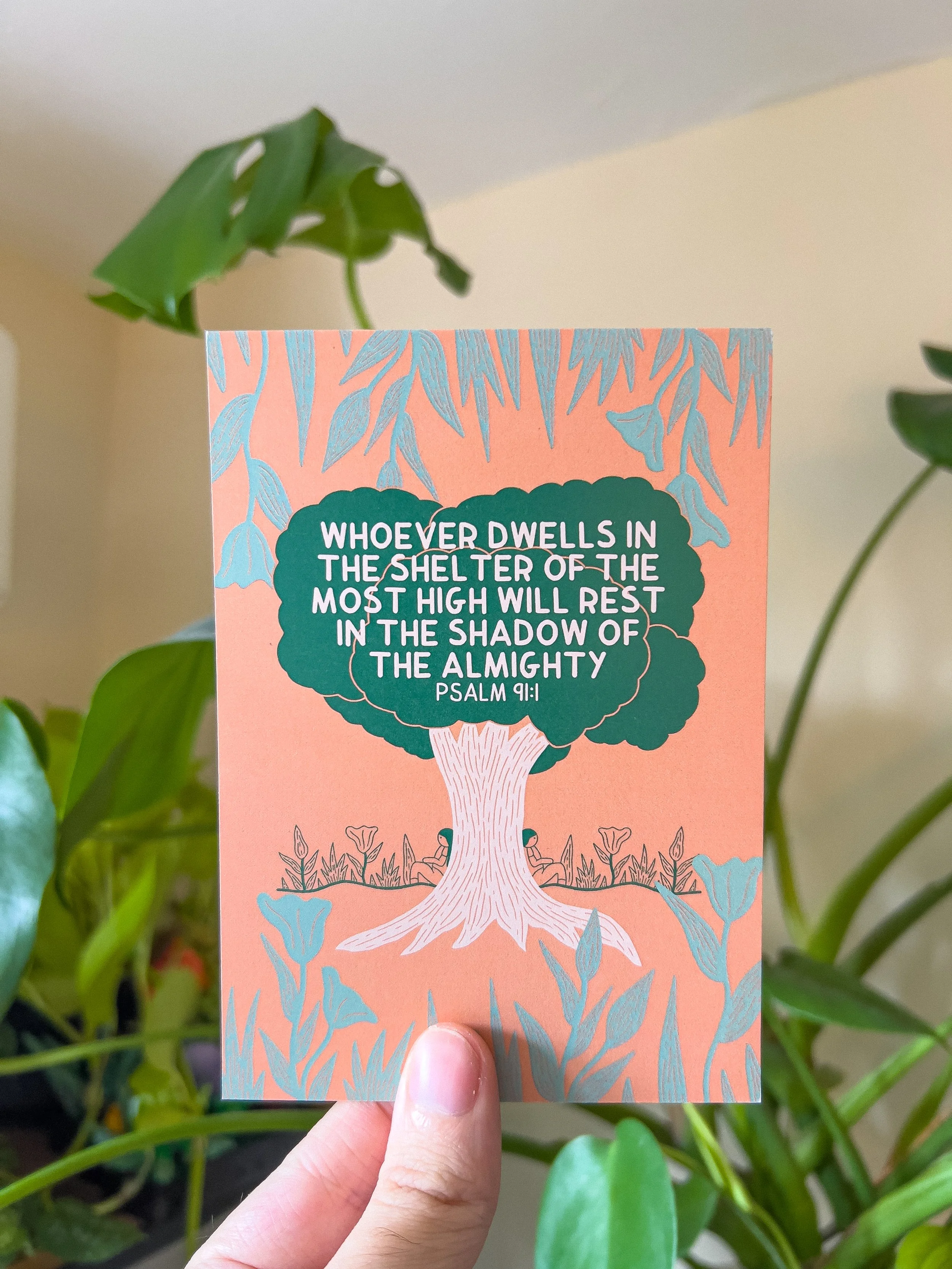 Psalm 91:1 Postcard