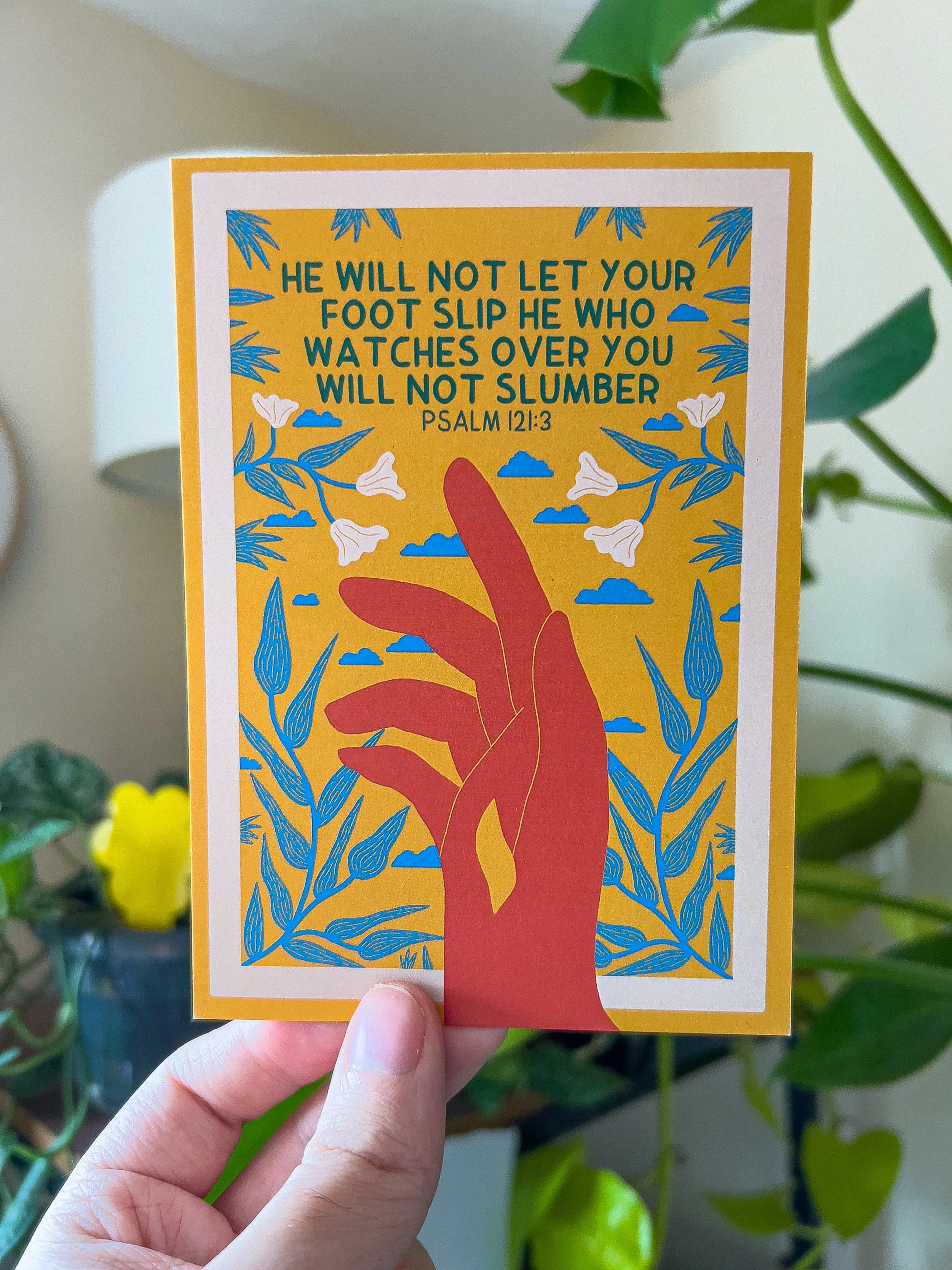 Psalm 121:3 Postcard