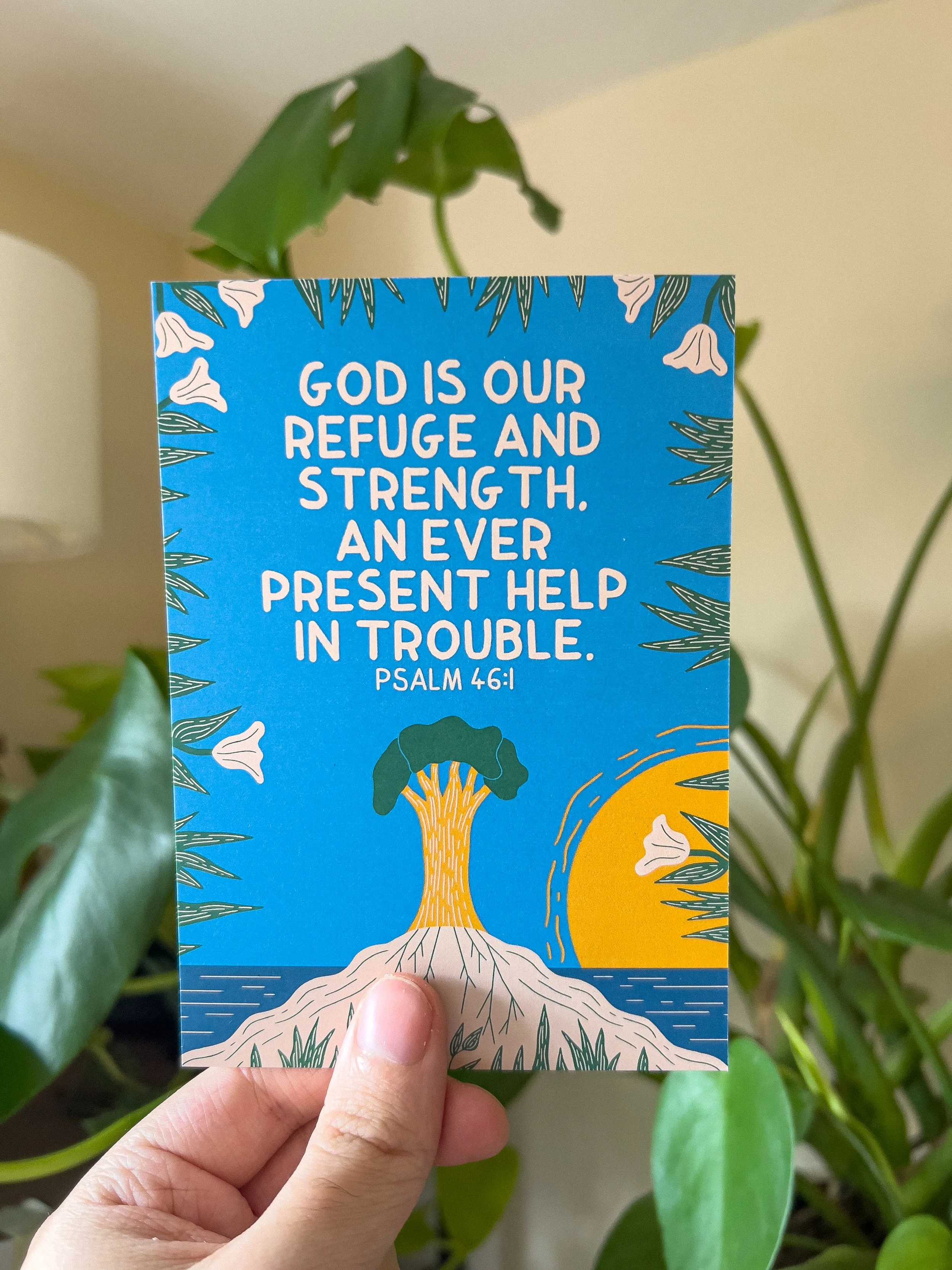 Psalm 46:1 Postcard