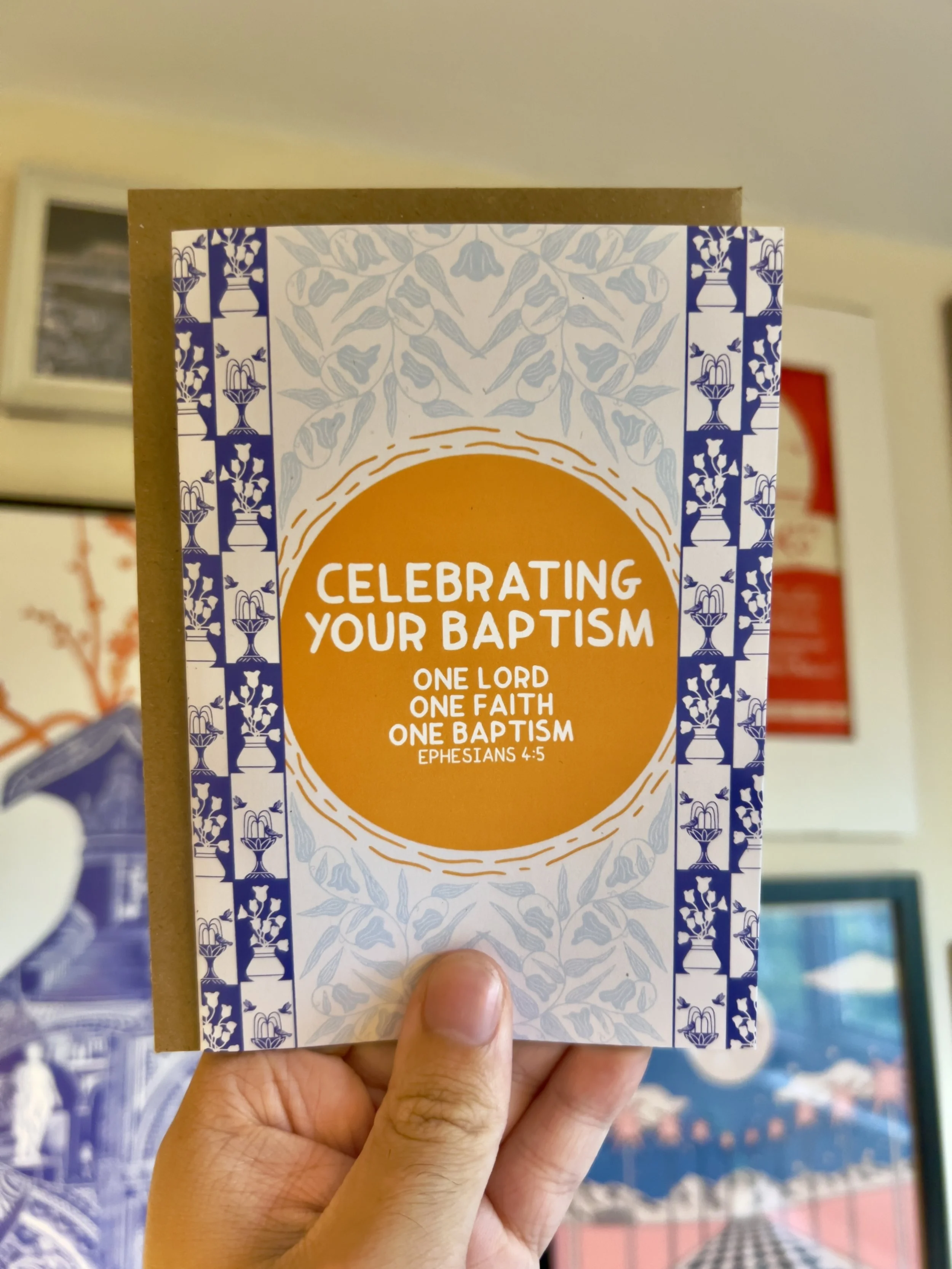 Ephesians 4:5 Baptism Card