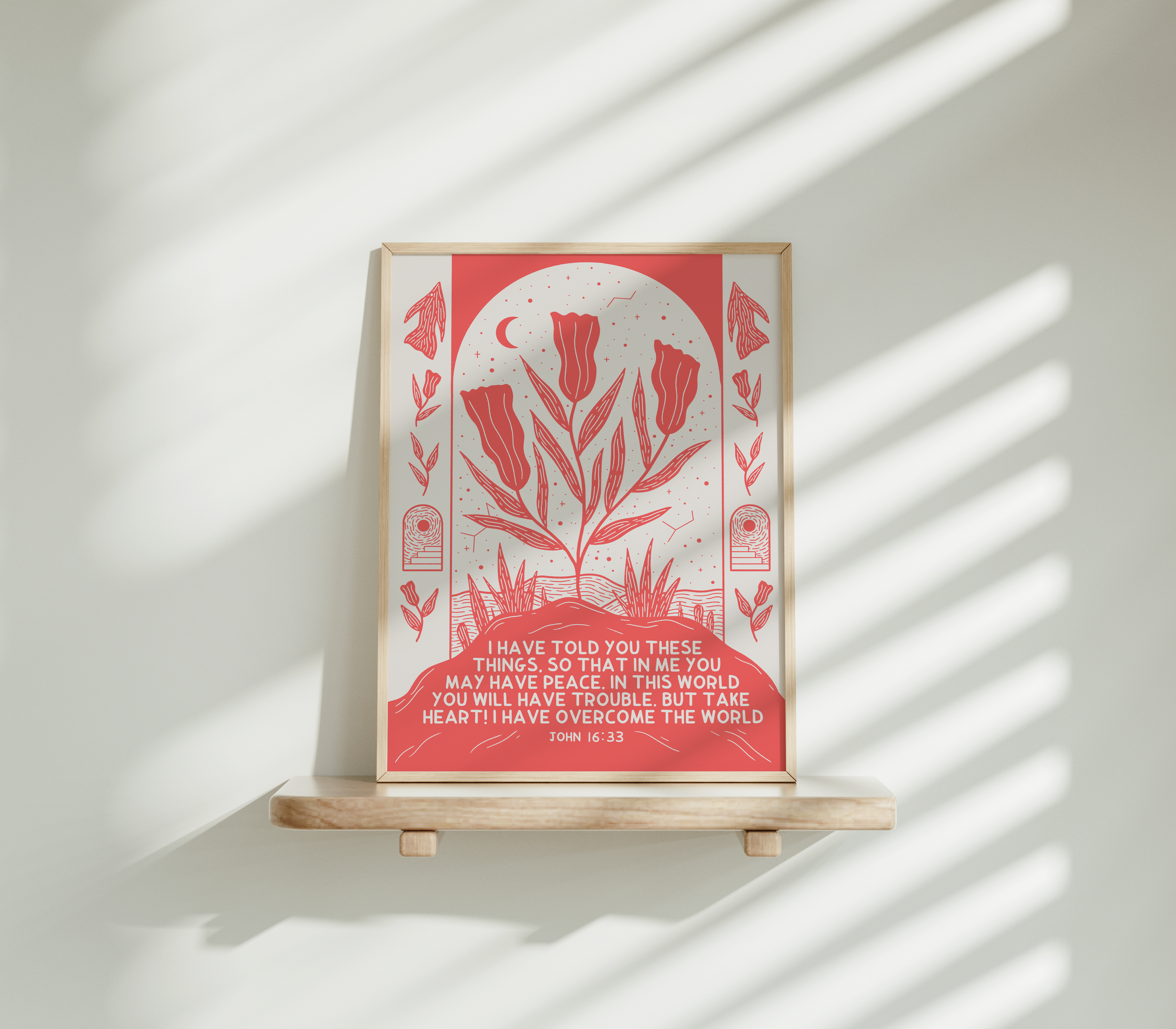 Take heart! I have overcome the world.” John 16:33