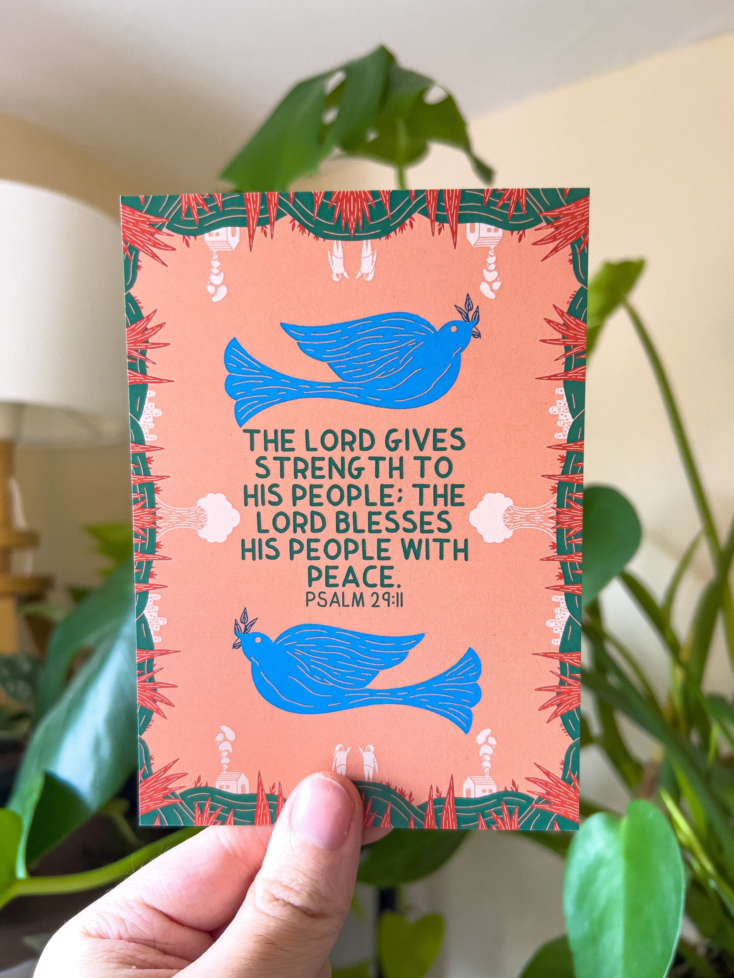 Psalm 29:11 Postcard