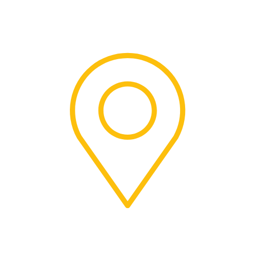 Yellow map pin icon on a black background.