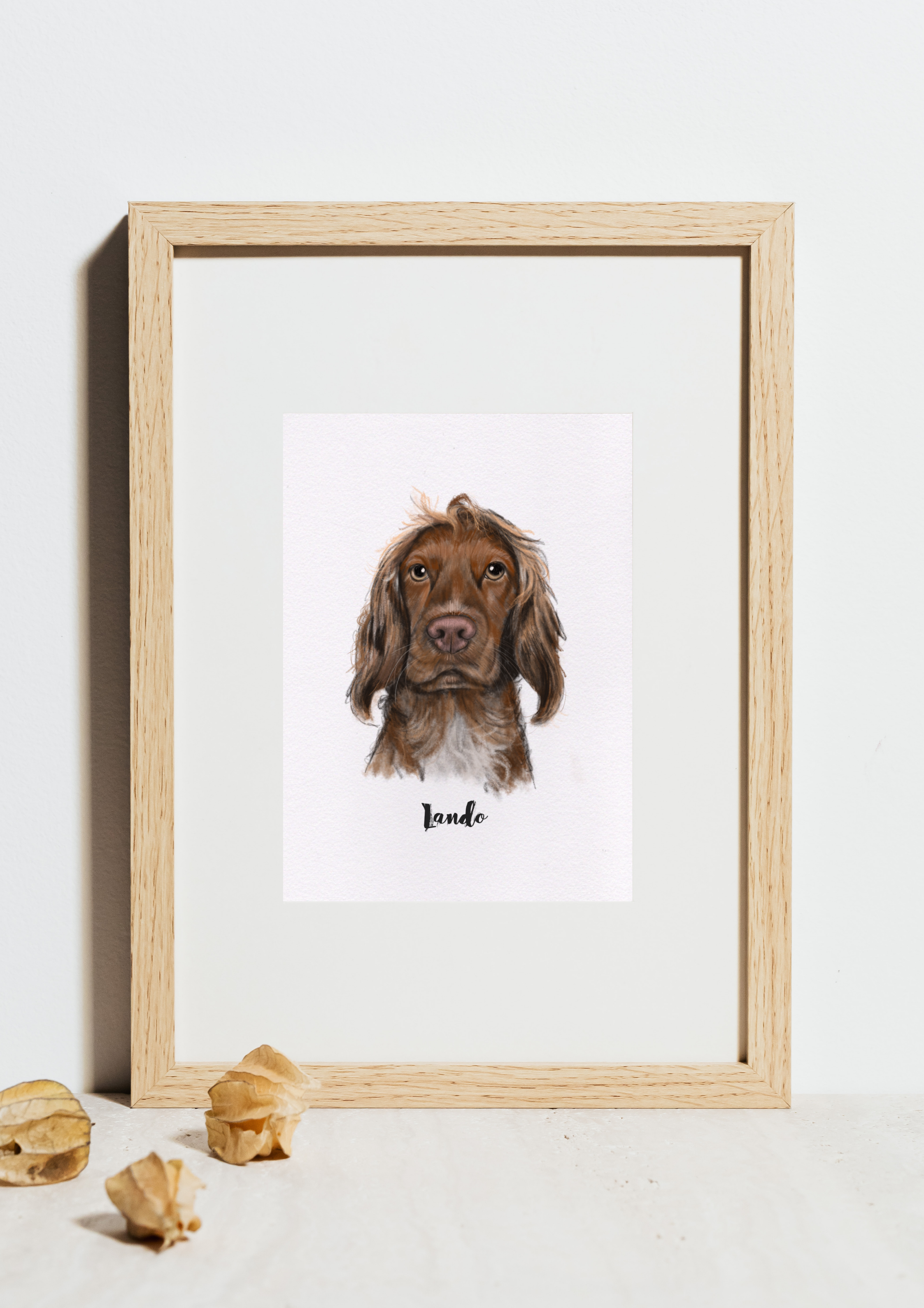 Orange Abstract Faces Illustration Mockup Framed Art.png