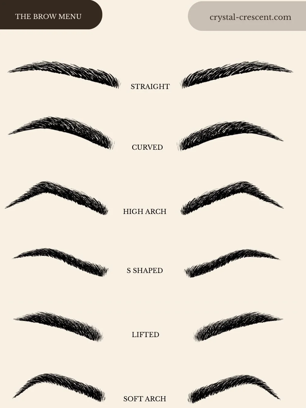 Appointment prep just got easier! 📆 Save this for later! 

Check out our new website > Crystal-crescent.com New topics &amp; brow tips in MAGAZINE 📖 #brows #content #browtint #pinterest