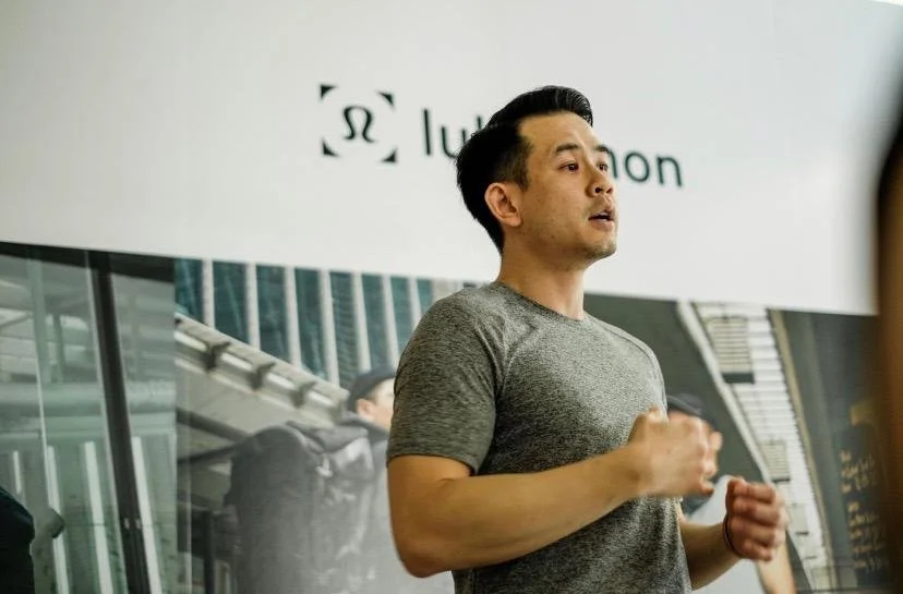 Brian leading a breathwork for Lululemon Hong Kong