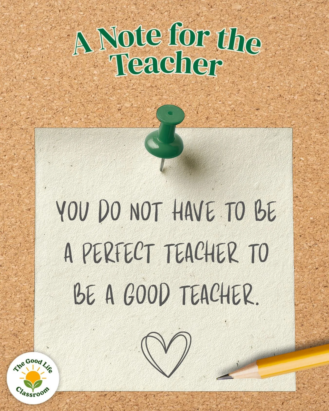 💛 You don&rsquo;t have to be a perfect teacher to be a good teacher.

Your students don&rsquo;t need a flawless lesson, a perfectly organized classroom, or someone who never gets tired. They need a caring adult who keeps showing up, learning, and tr