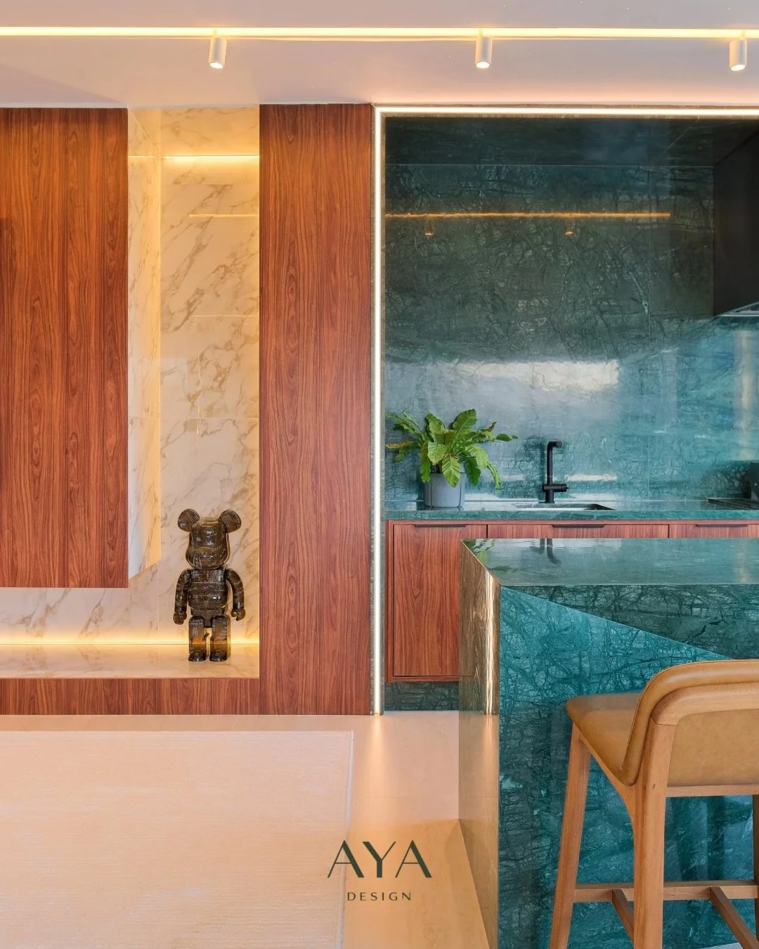 Quando a marcenaria assume o protagonismo. 

Ambiente planejado com design integral AYA.