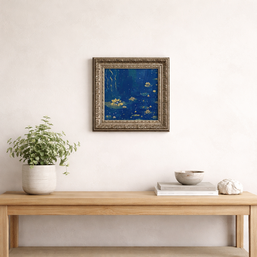 Starry night over water painting.png