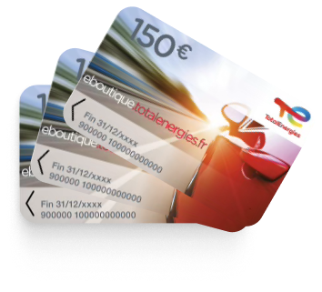Cartes cadeaux de valeur variée, incluant un bon de 150 euros, pour une boutique ou un service.