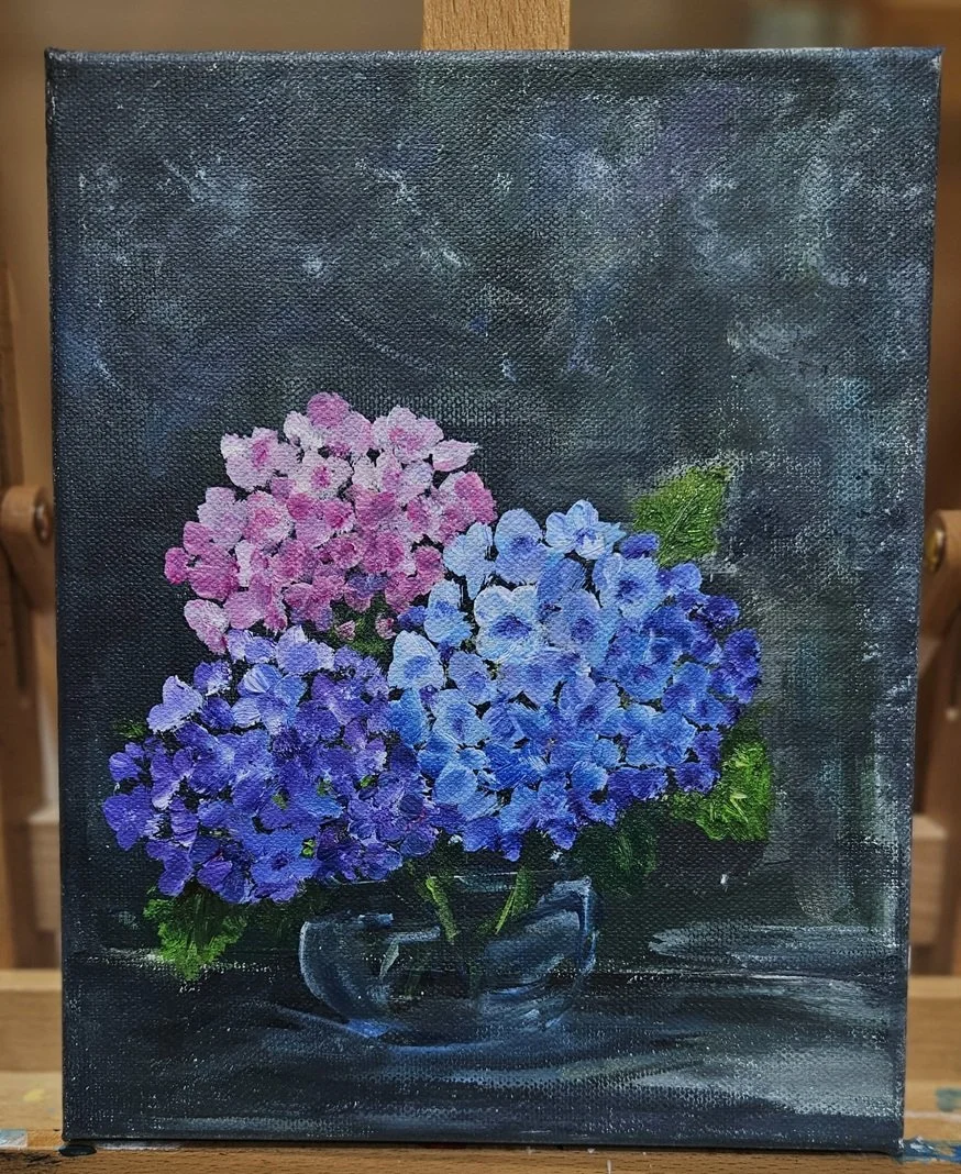 Hydrangeas at Night
