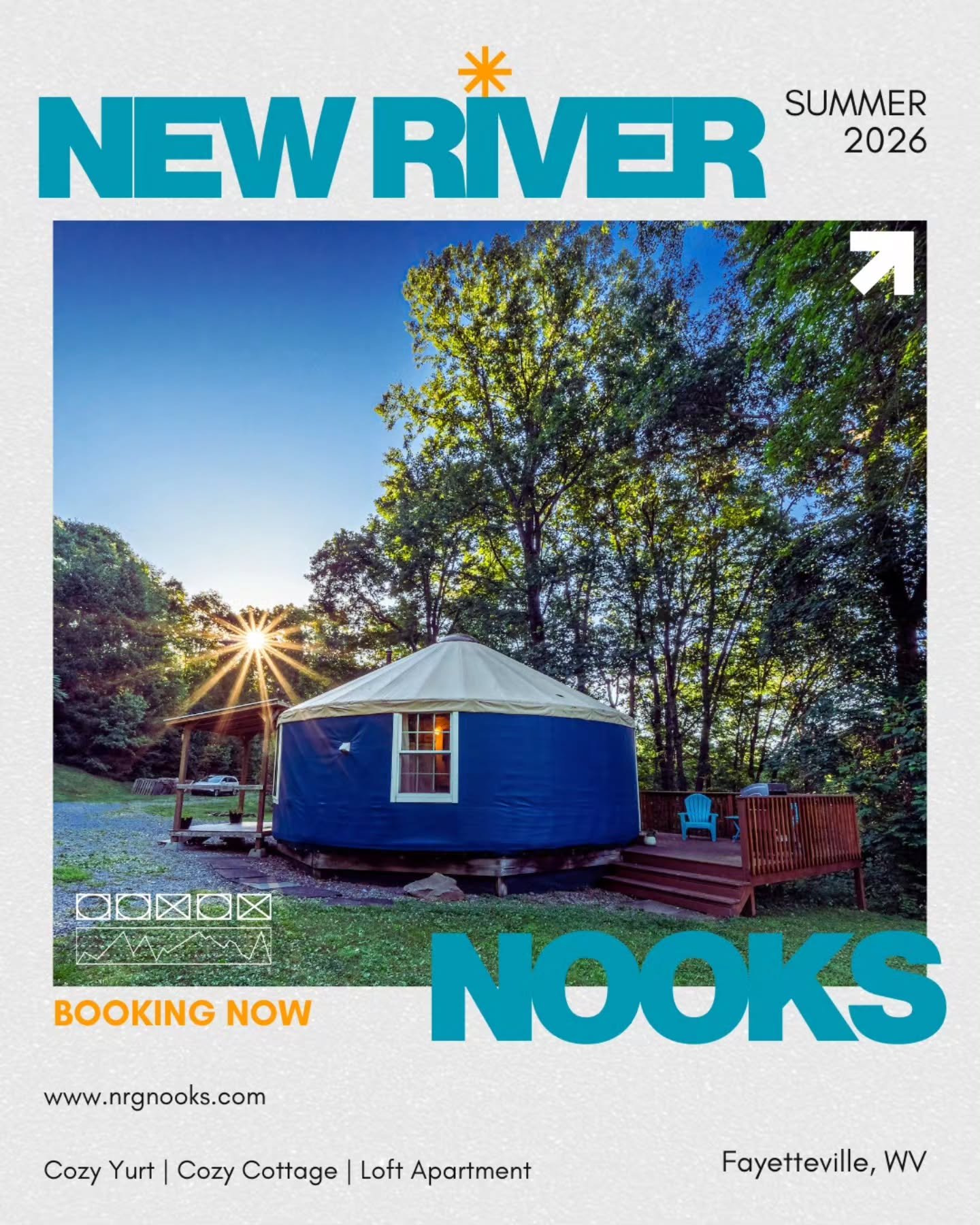 🎶 Start singing your favorite summer tune! It is time to book your weekend getaway! 

✨️ Cozy Yurt | Sleeps 4 | Unique Stay
✨️ Cozy Cottage | Sleeps 4 | Charming Getaway
✨️ Cozy Loft Apartment | Cost-Efficient 

Find your cozy nook &amp; join us in 