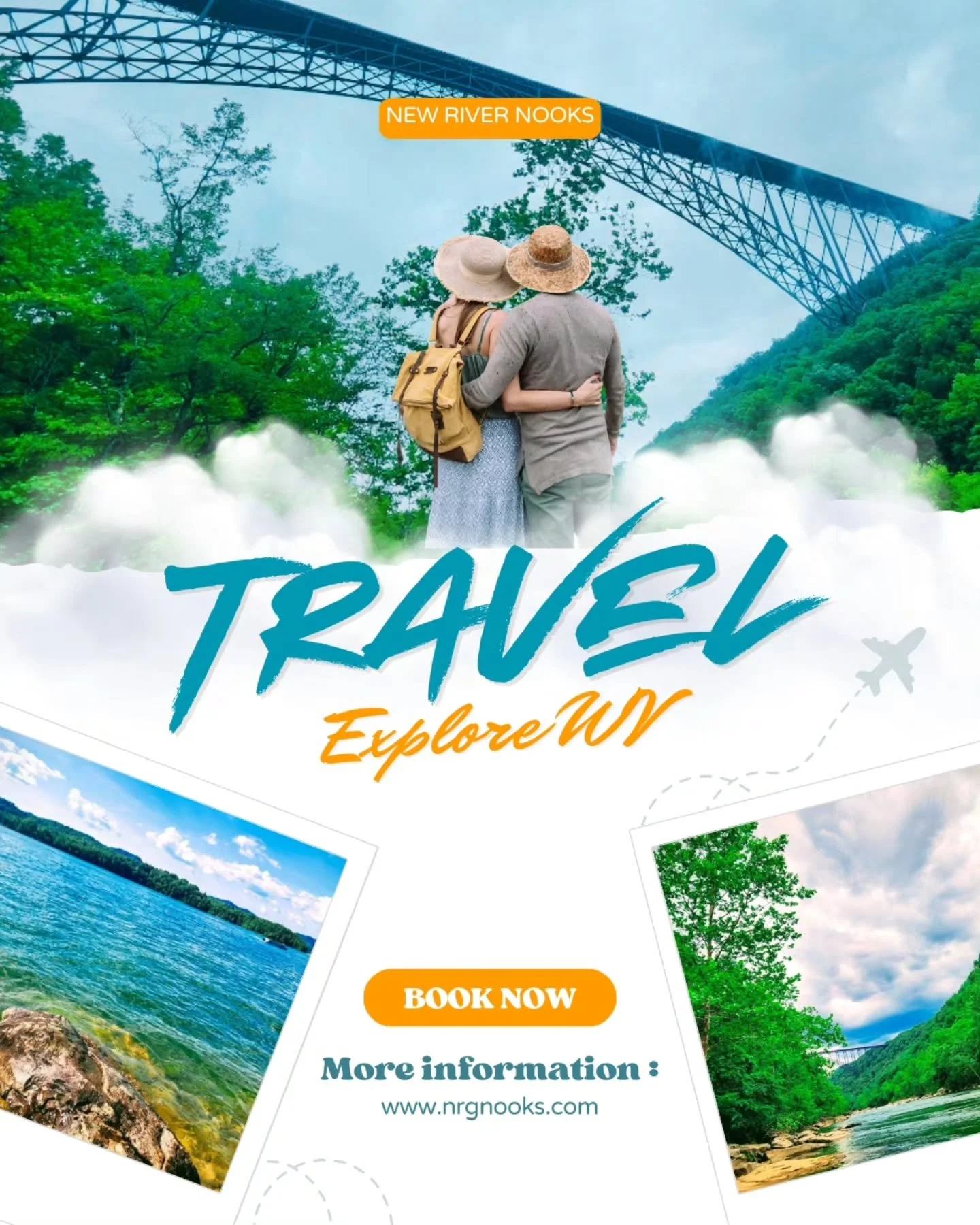 📢 Calling all couples! Are you ready for a Spring adventure? 🏞 Join us in Fayetteville, WV for a weekend to reconnect. 

Get brave and book a 🌁 Bridge Walk - walk the catwalk underneath the New River Gorge Bridge. Take a fun and slightly challengi