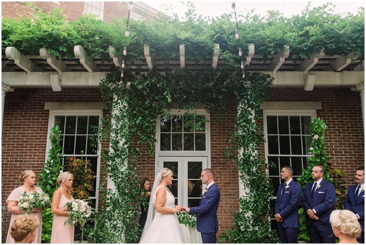 Photography: Laura’s Focus Photography // Venue: Tidewater Inn // HMUA: Pretty Weird Beauty // Gown: Pronovias // Suit: The Groomsmen Suit // Bridesmaids: Show Me Your Mumu // Rentals: White Glove Rentals //Cake: Blue Crab Cupcakes // DJ: District R…