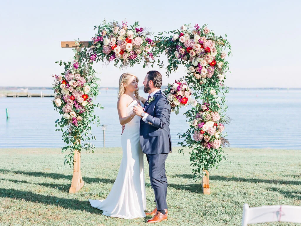 Photography: Manda Weaver // Venue: Inn at Perry Cabin // Planning: Rebecca Thomas Events // Beauty: M Squared Salon // Gown: Lovely Bride // Rentals: Eastern Shore Tents &amp; Events, Pretty Little Wedding Co. // Cake: Gluten Free Bakery Girl