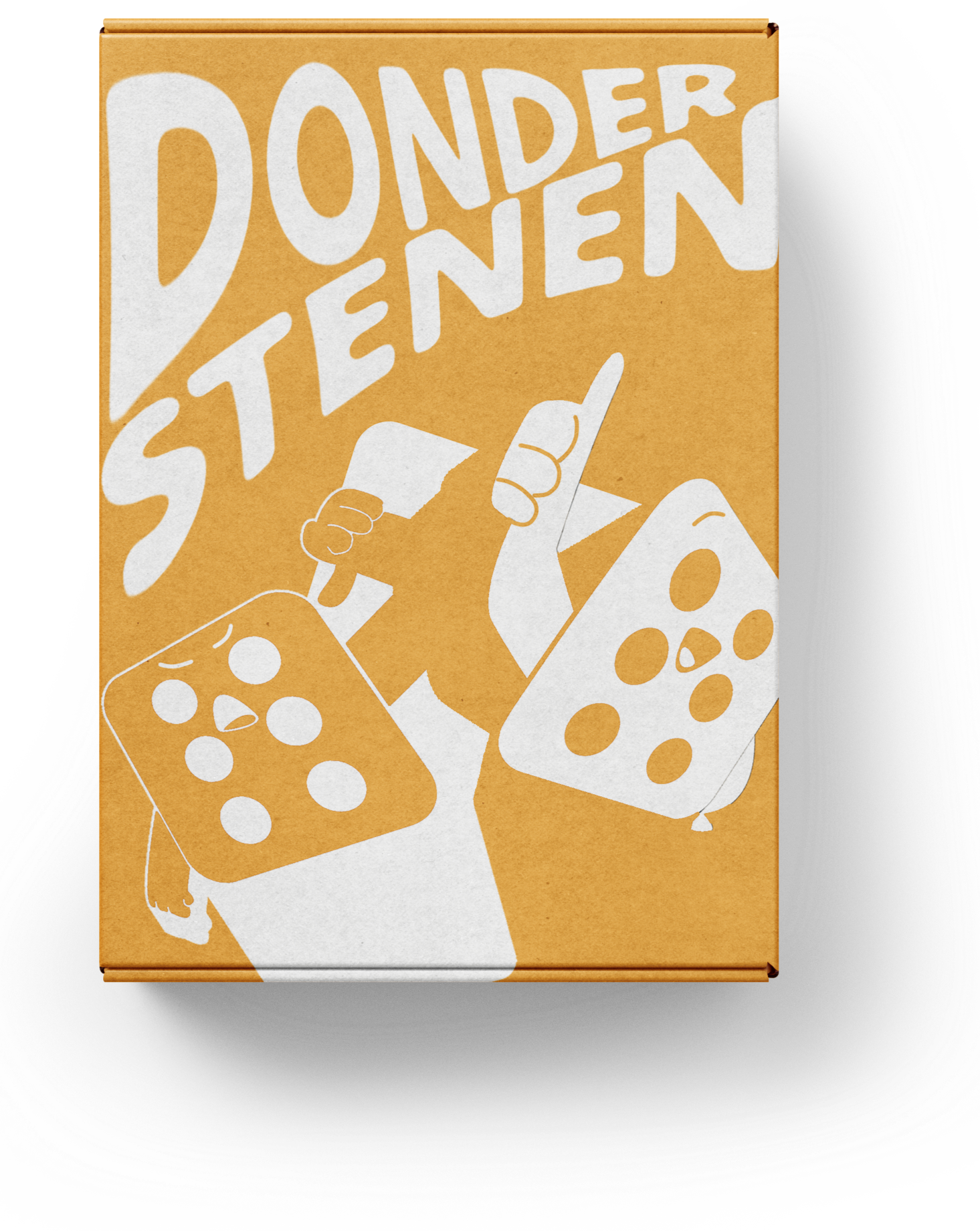 De voorkant van het Dobbelspel Donderstenen