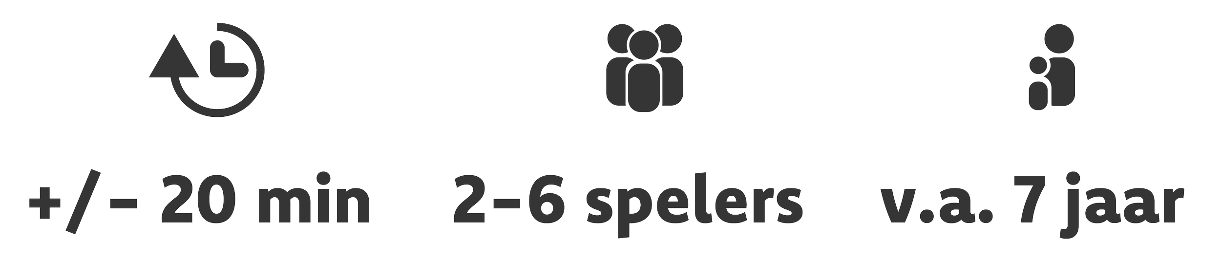 Donderstenen speel je in 20 minuten met 2 tot 6 spelers en vanaf 7 jarige leeftijd.
