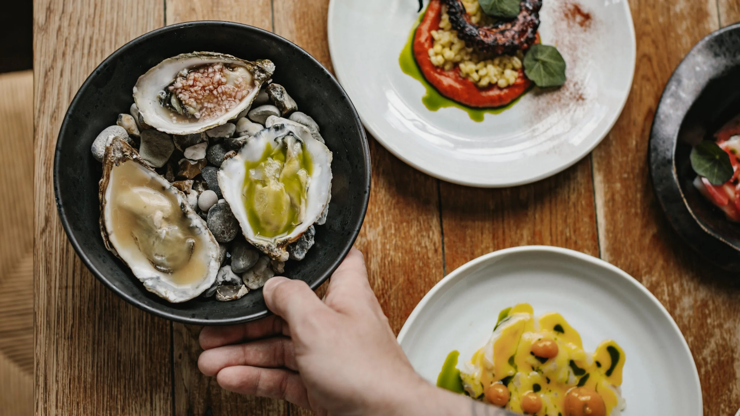 table of food at Dulse Edinburgh