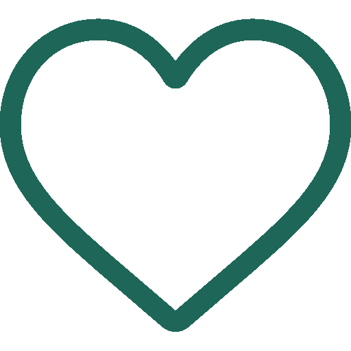 Green heart outline on a black background.