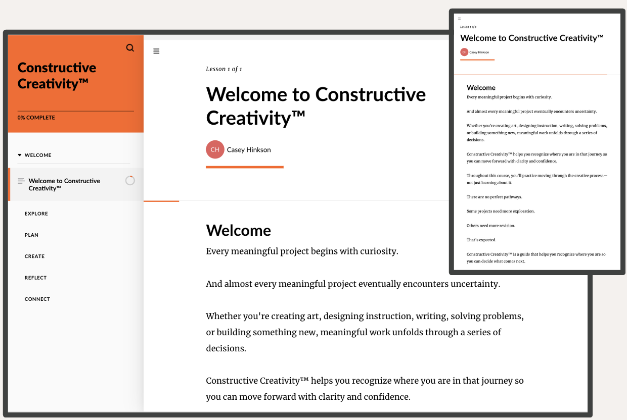 Constructive Creativity™ Digital Learning Experience