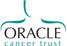 Oracle Cancer Trust logo with stylized teal ribbon