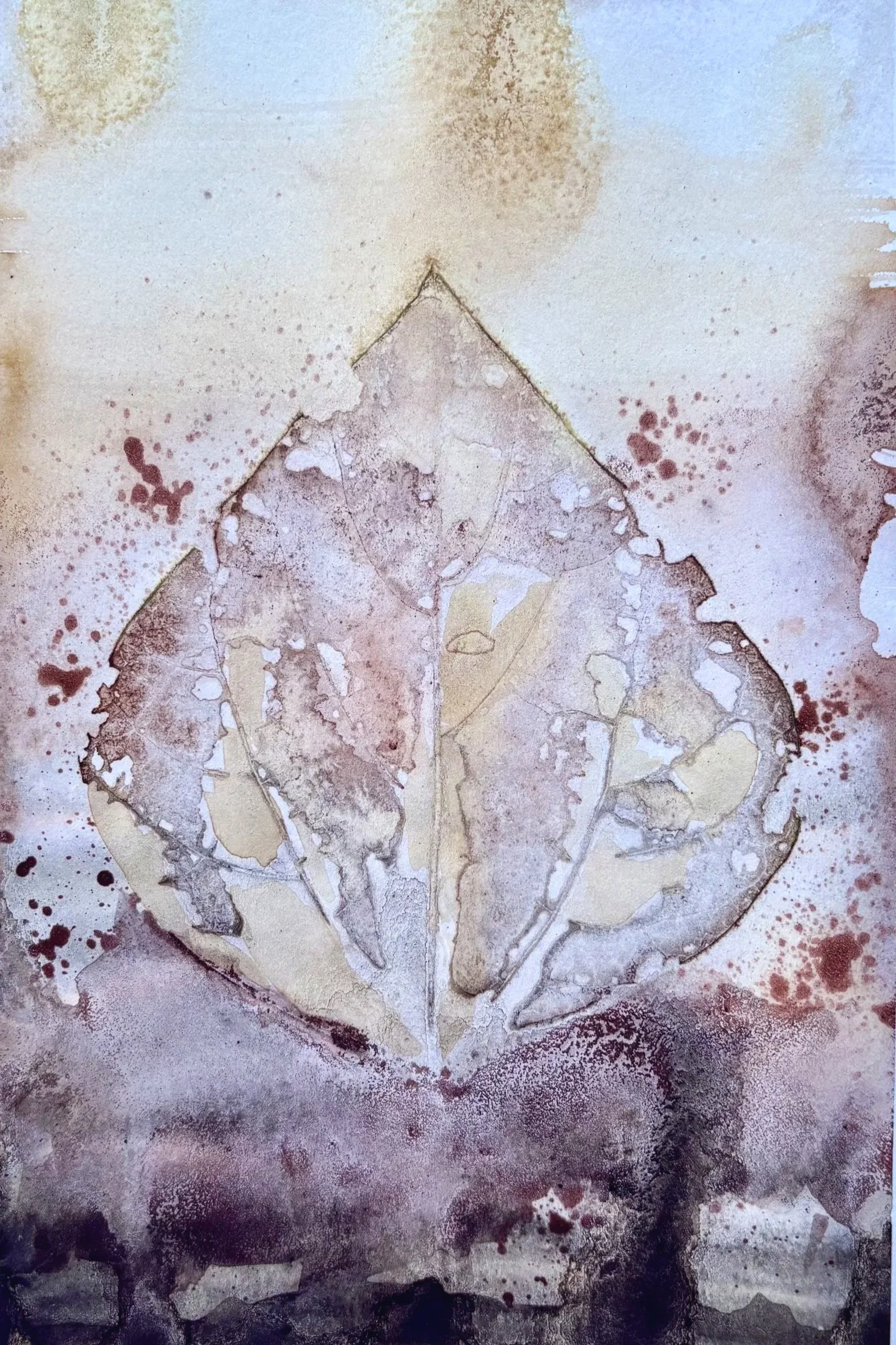 Natural Ink Leaf Print 