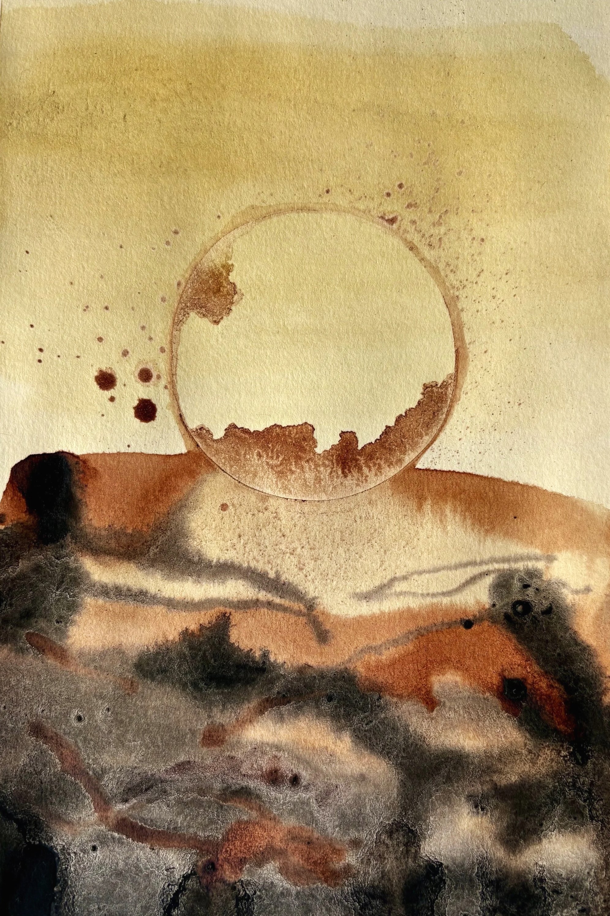 Natural Ink Surreal Landscape Painting 