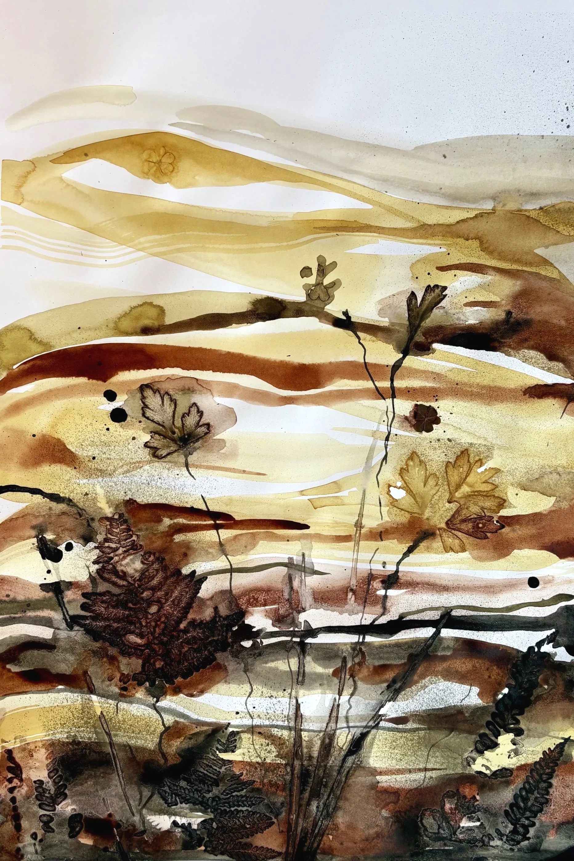 Natural Ink Landscape Drawing 