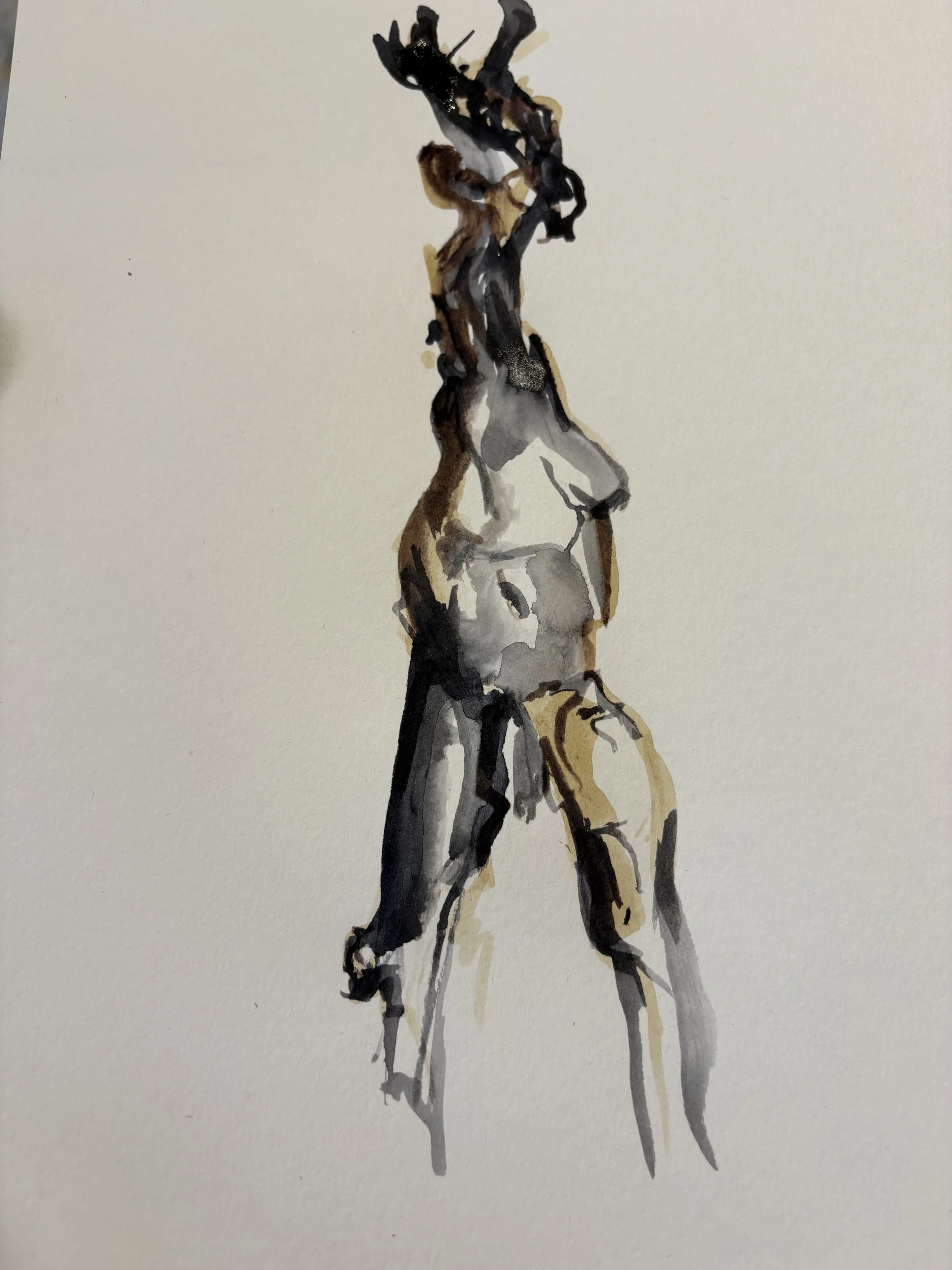 Natural Ink Drawing: Stick Figure 