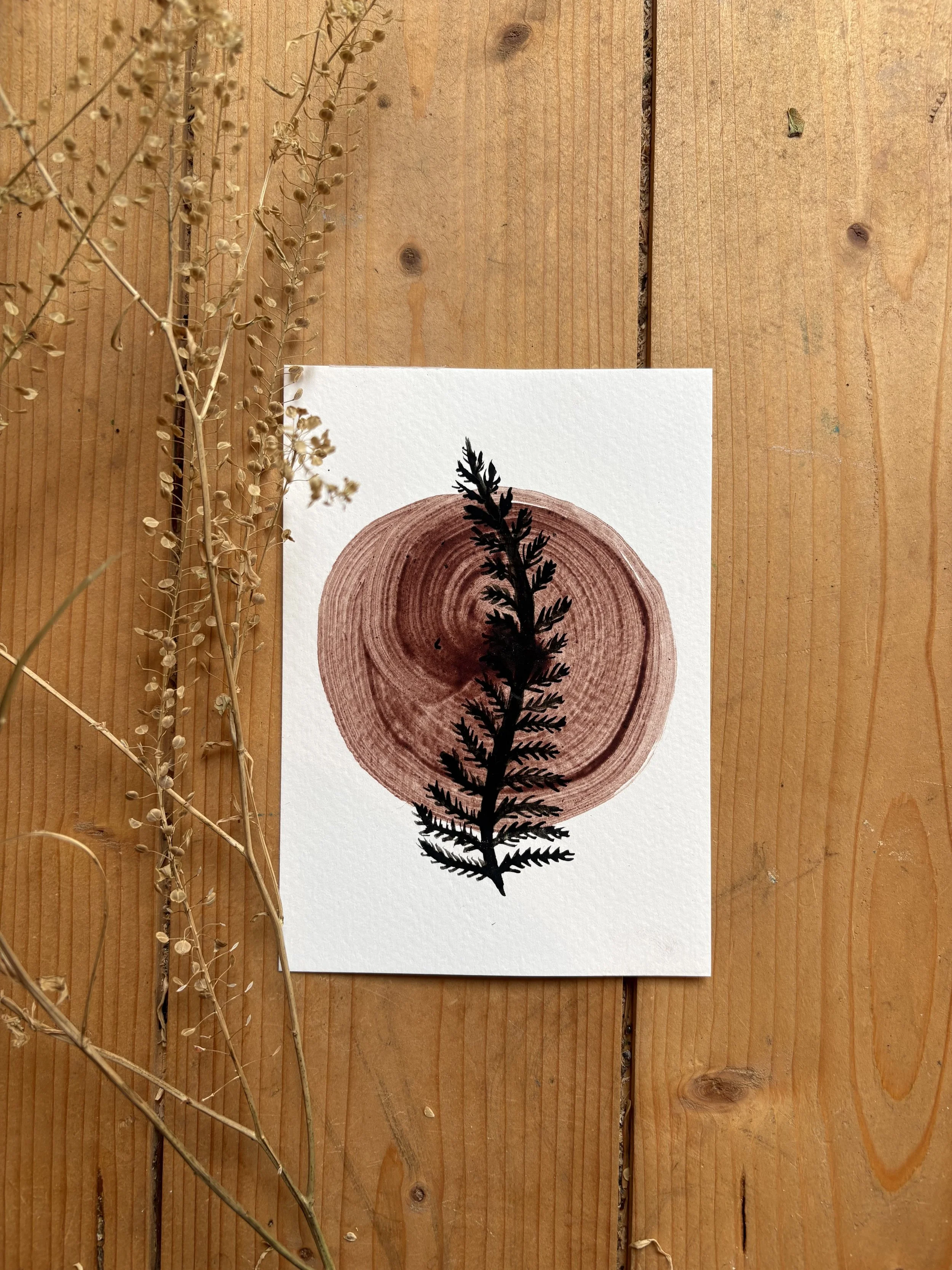 Fern Leaf (Knopper Gall and Avocado inks)