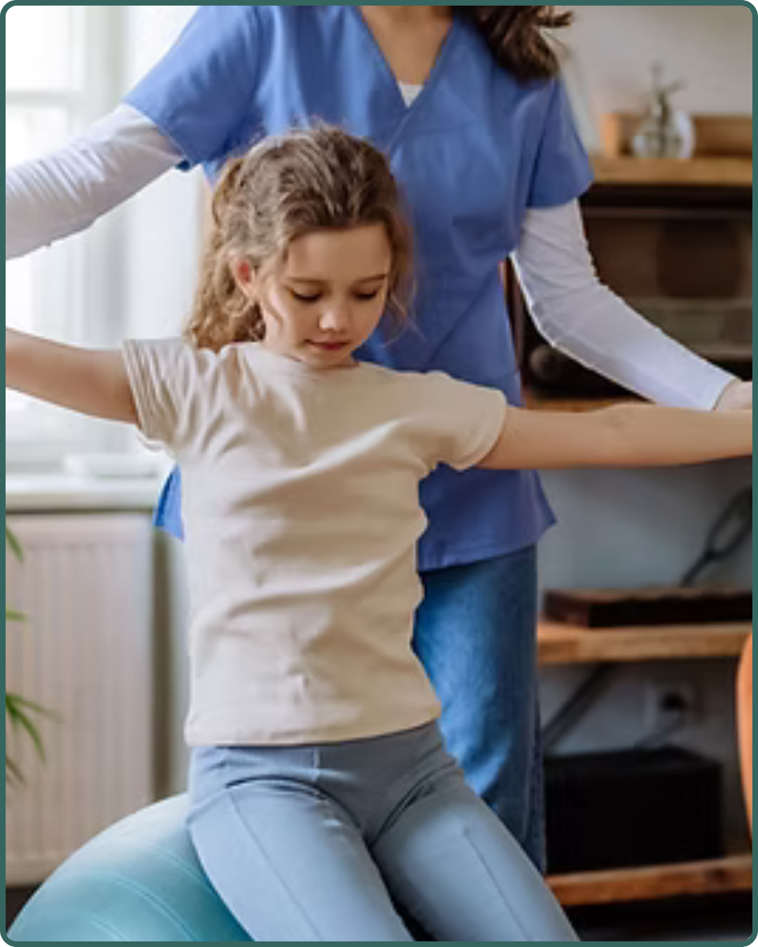 The Therapy Hub -  Physical Therapy - Pediatric & Pelvic Floor Services in Manahawkin, NJ - A little girl getting physical therapy services