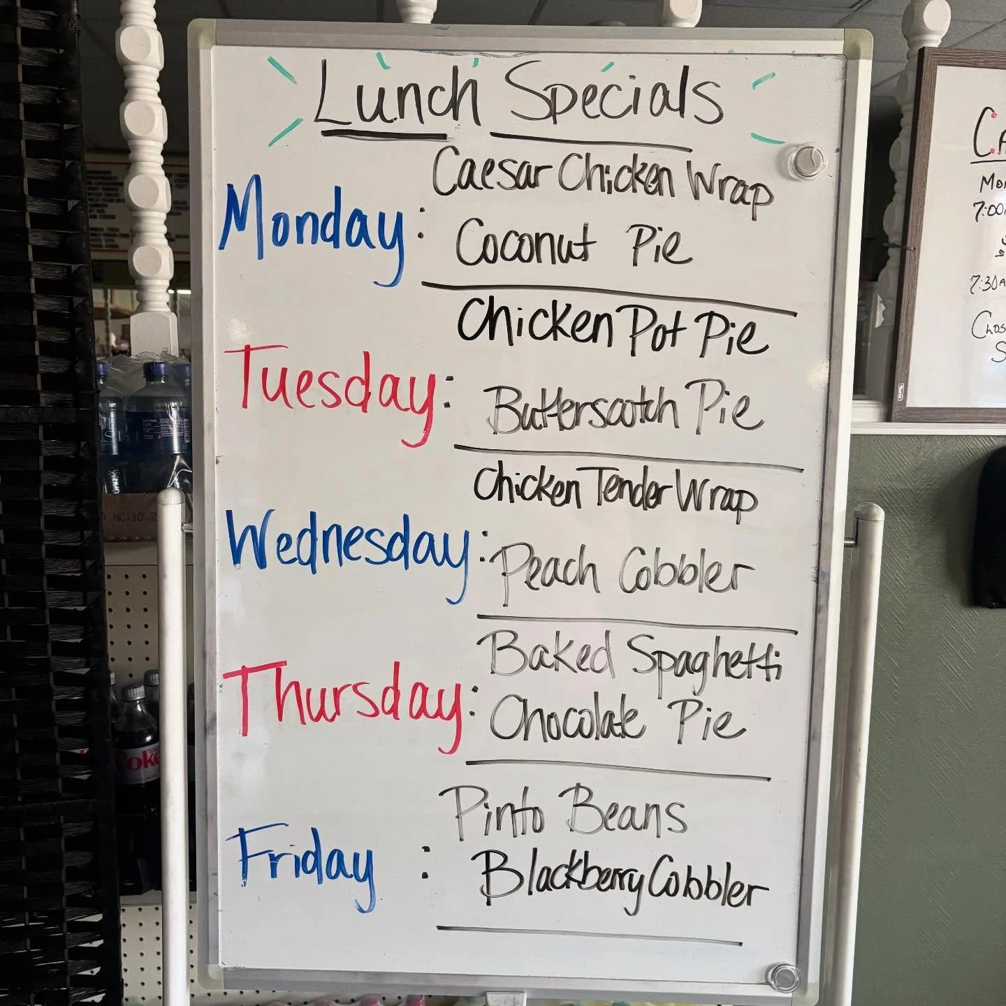 New Week - New Specials!!
Your daily features for the week of April 13