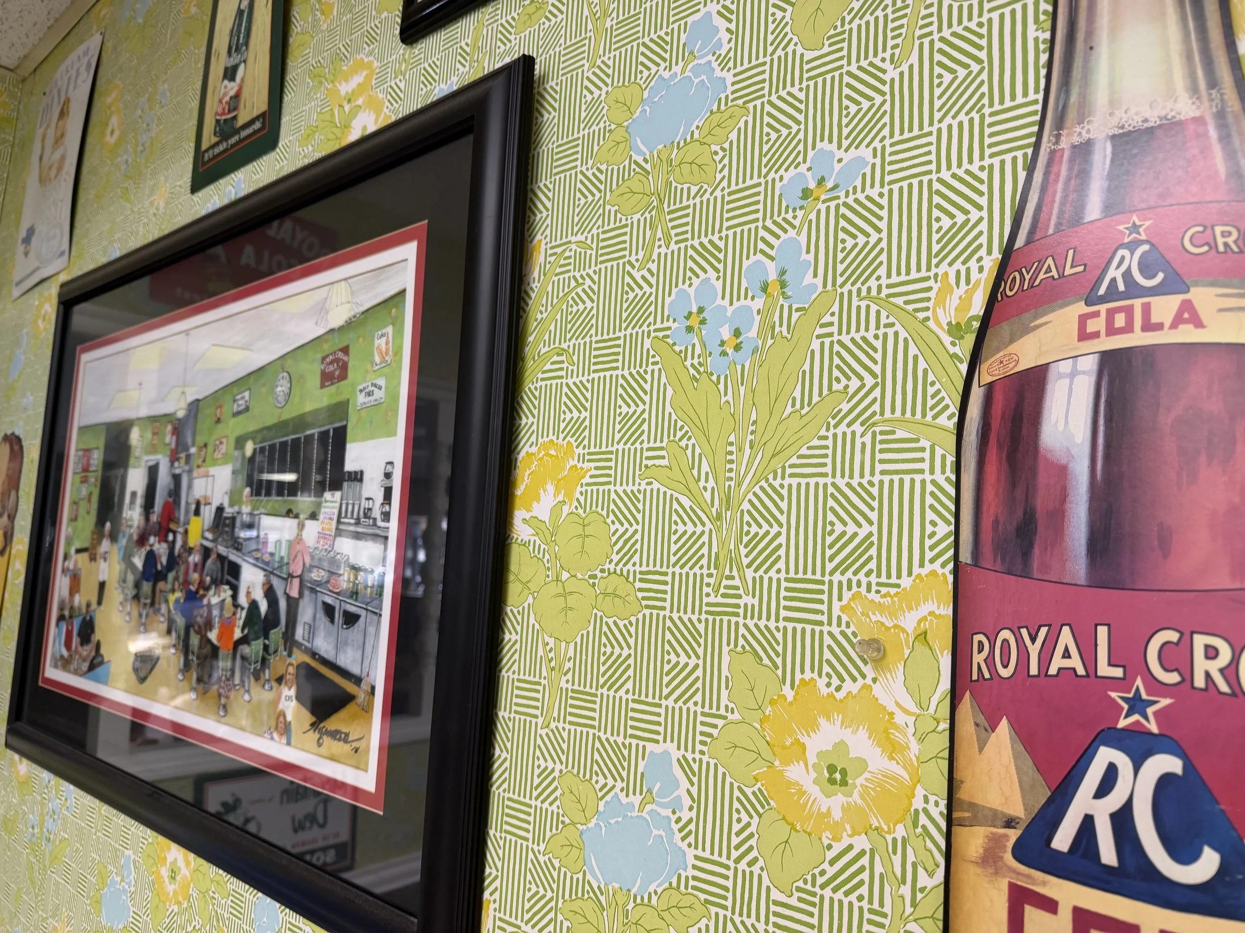 Vintage decor at Sweet-T-Cafe in West Jefferson, NC.