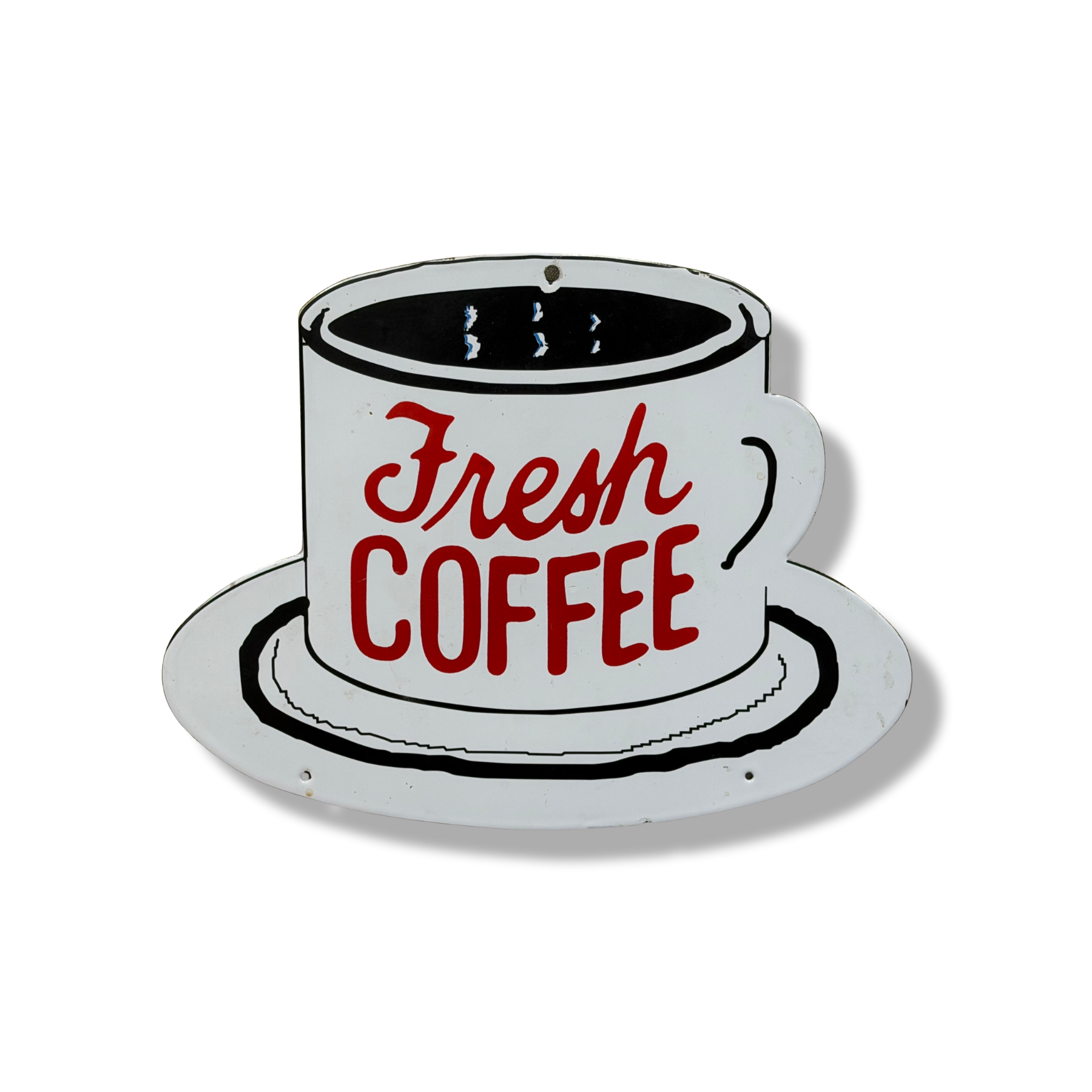 Vintage coffee sign at Sweet-T-Cafe in West Jefferson, NC.