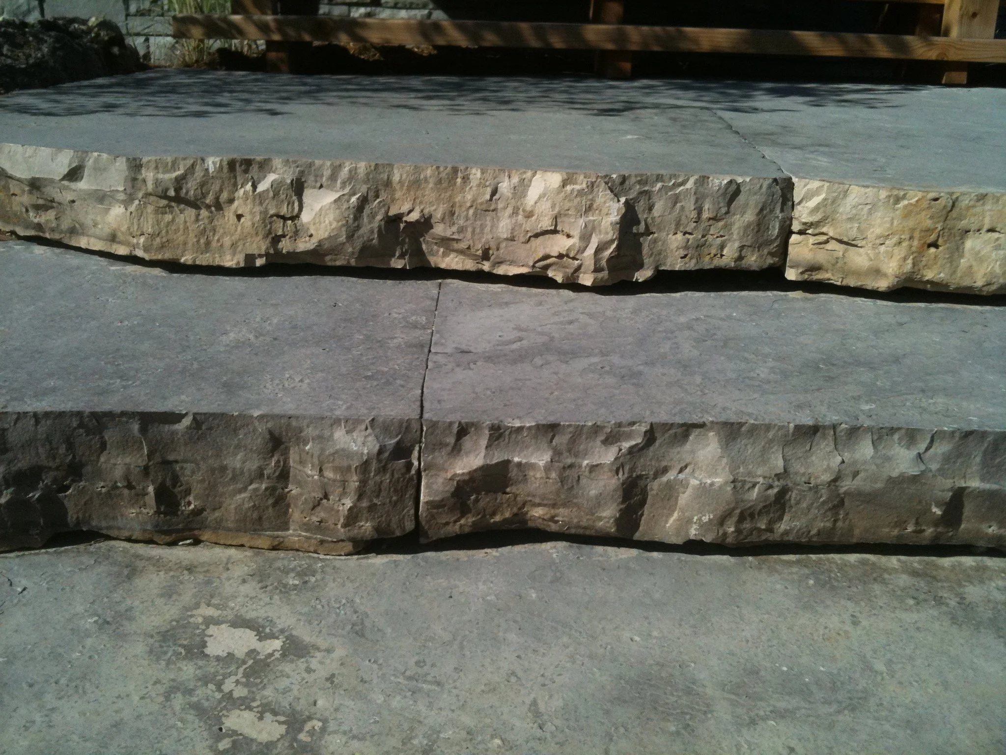 Tight fitting limestone steps