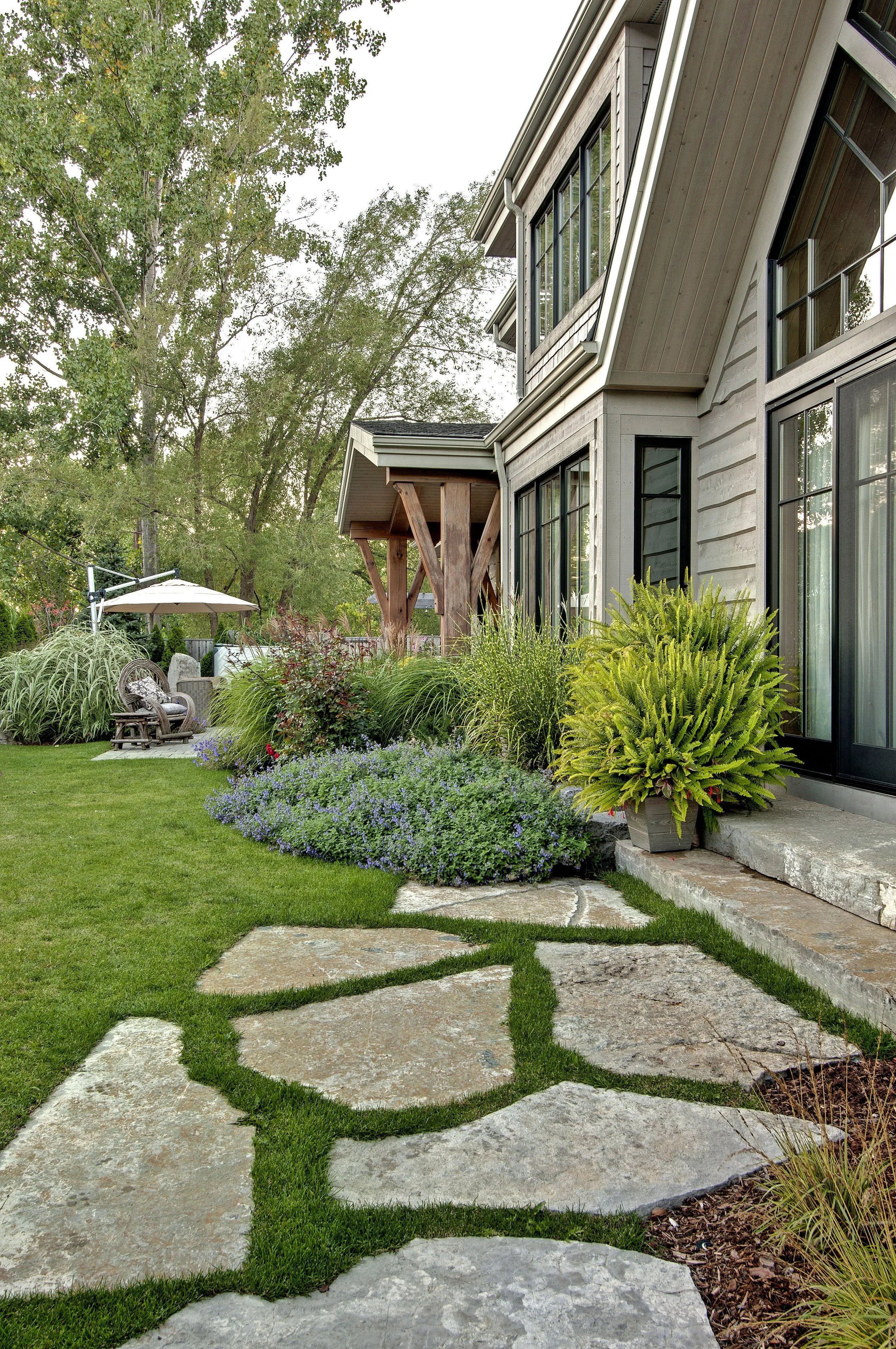 Step stones to the side door entranced 