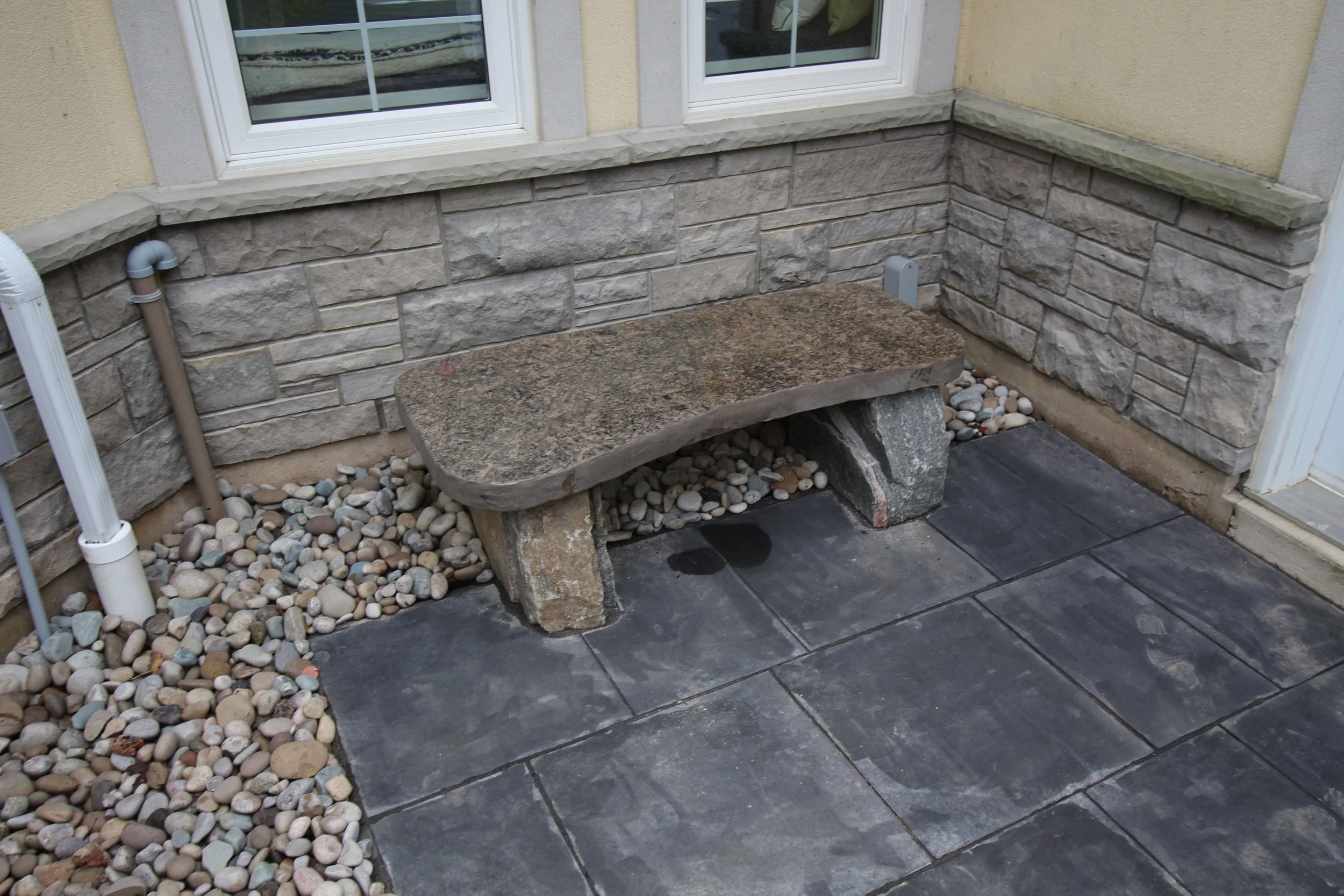 custom stone bench 
