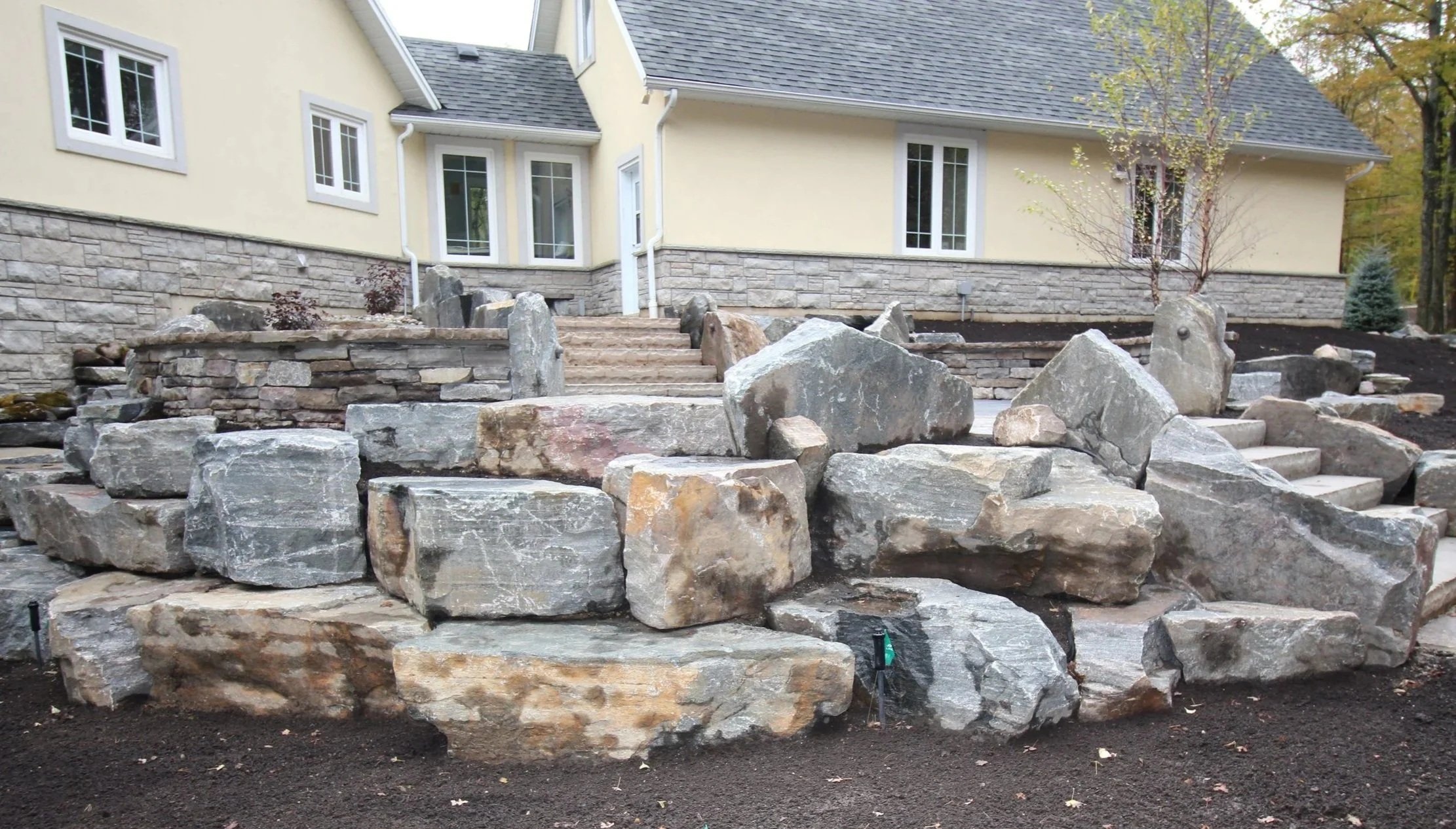 Granite armourstone & Drystone retaining