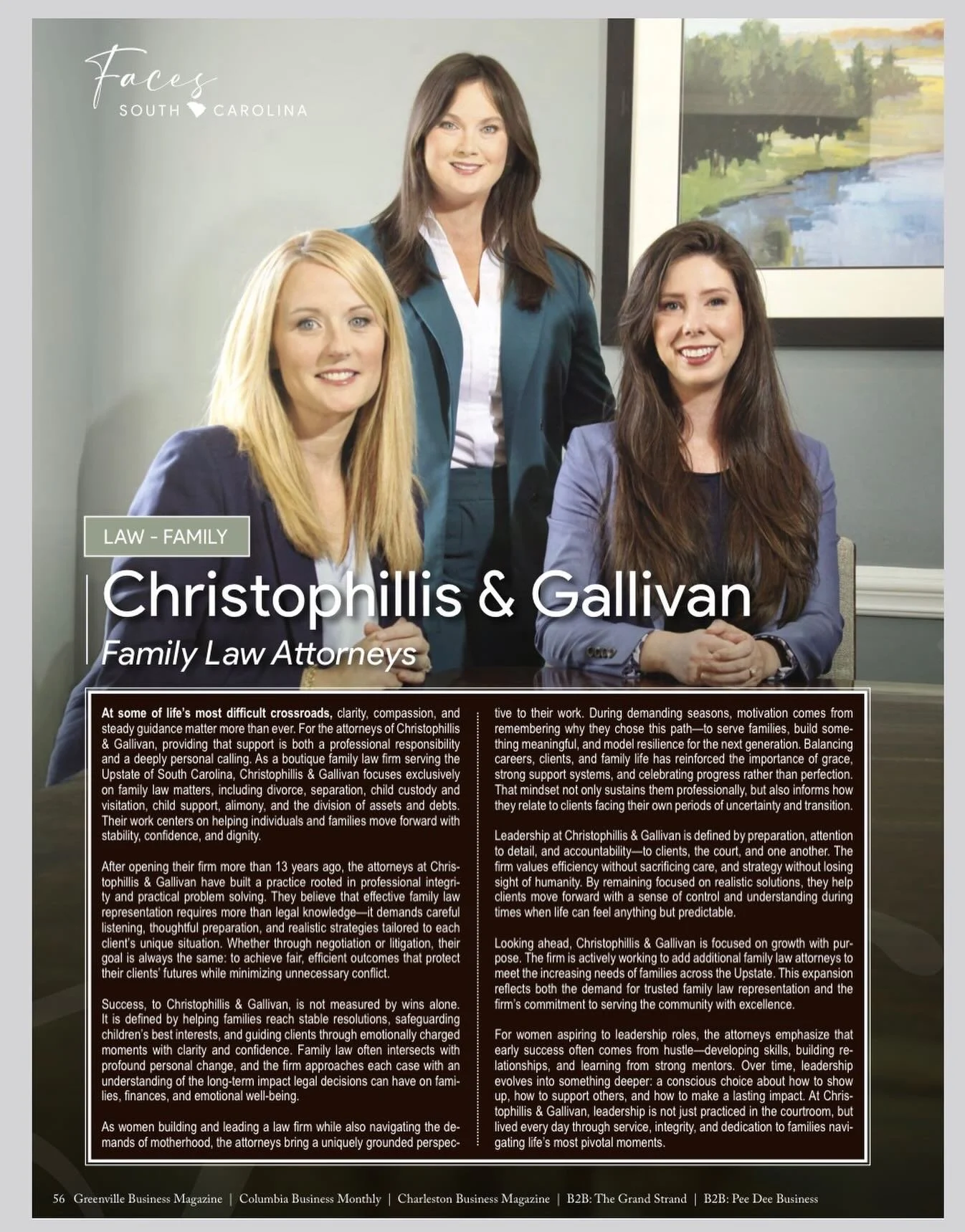 We are excited to be included in the March 2026 Greenville Business Magazine. This month&rsquo;s feature highlights female business owners, executives, and community leaders. Go check us out!