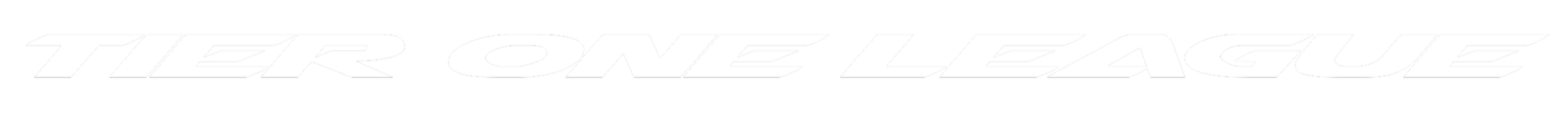 TIER ONE LEAGUE logo in white text on a black background.