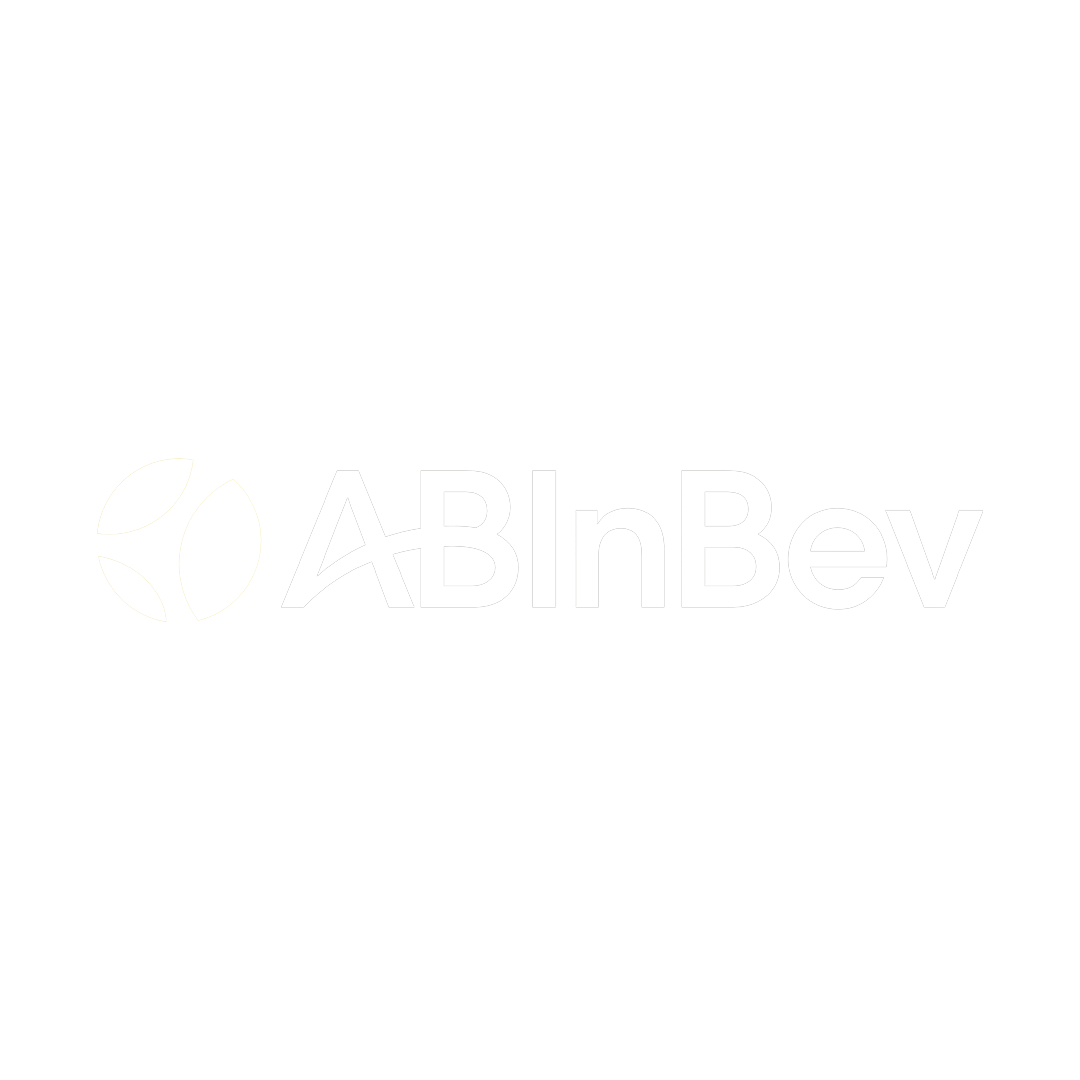AB InBev logo with stylized leaf icon