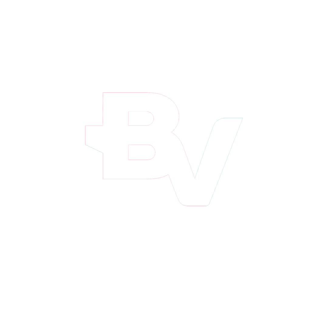 Abstract logo with letters B and V in a stylized design.