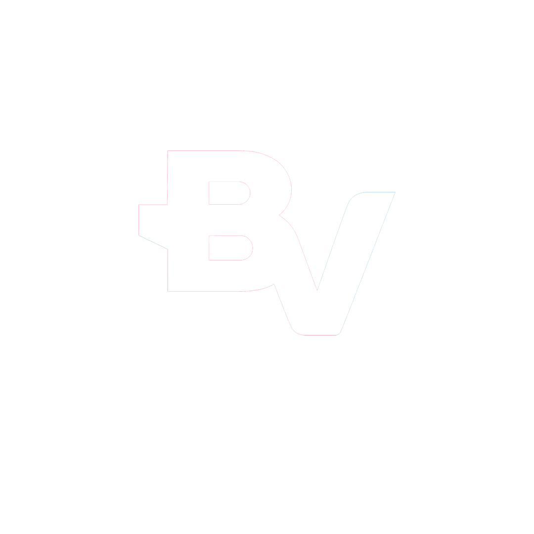 Abstract logo with letters B and V in a stylized design.
