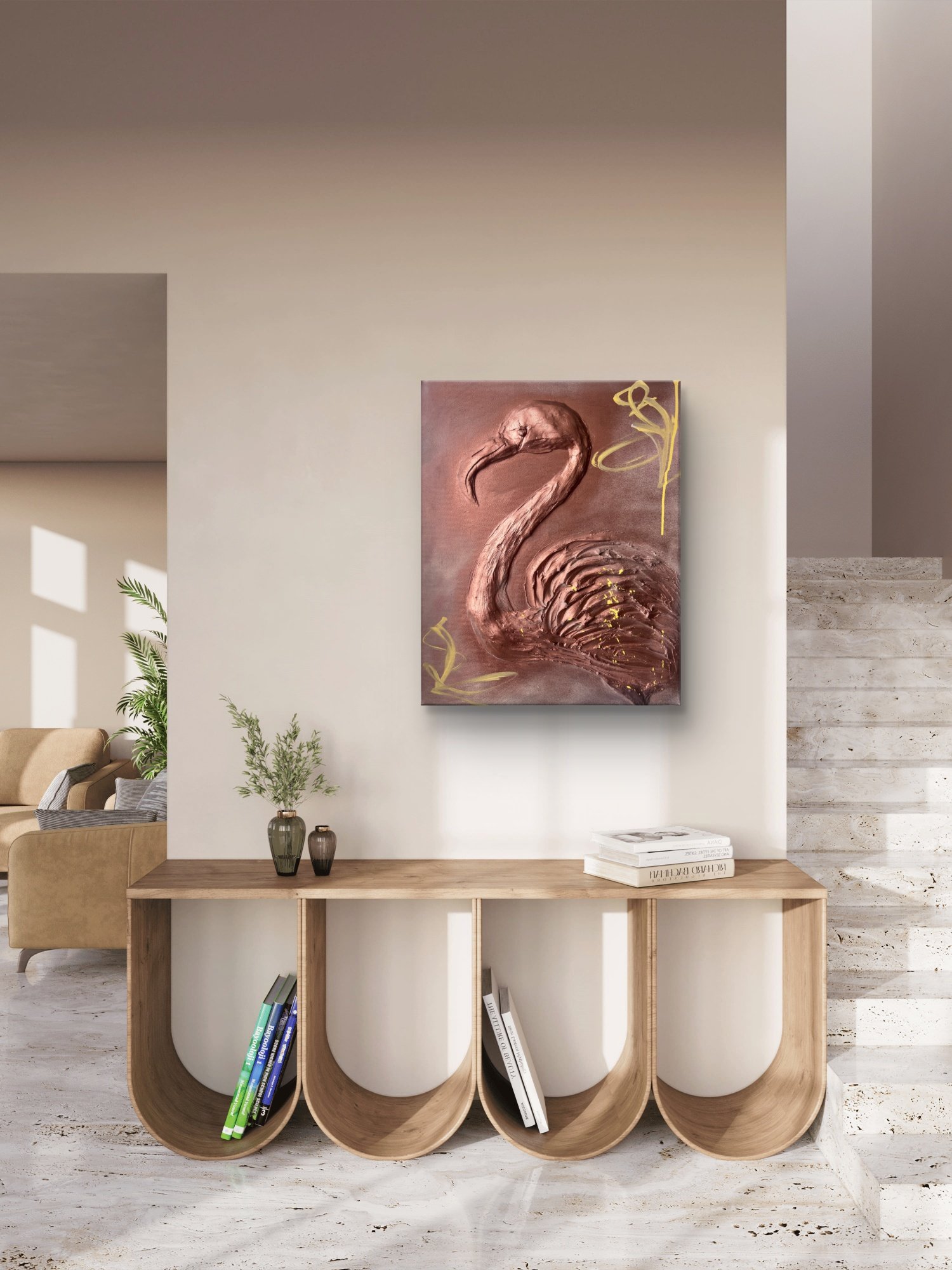 Obraz Plaměňák 40x50 cm, Denisa Blaho